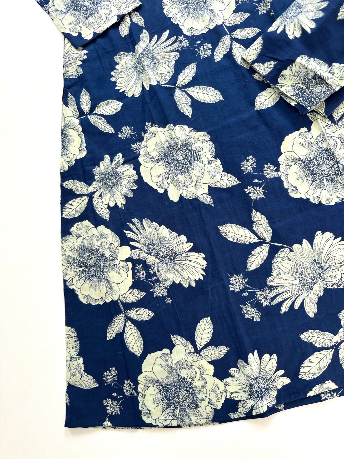 K227 - Cotton floral Aline Kurti with pants in 3 colours