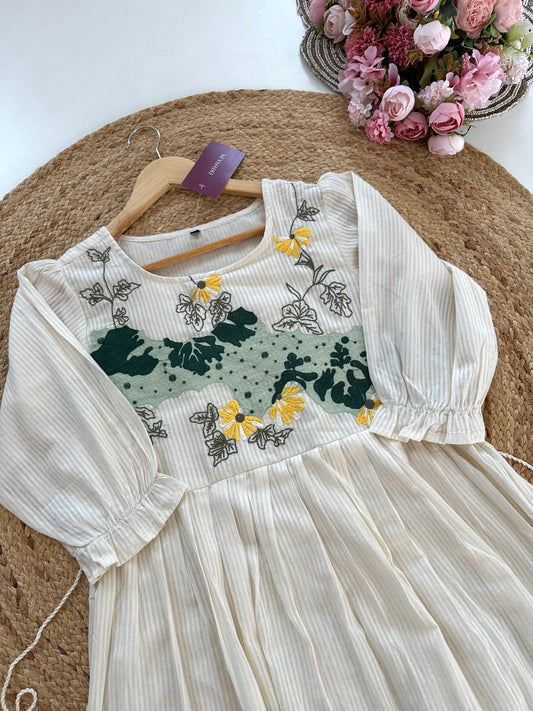 K408 - Cotton Embroidered Long tunic
