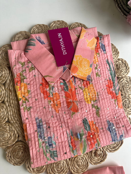 K440 - Cotton pintex floral coord set