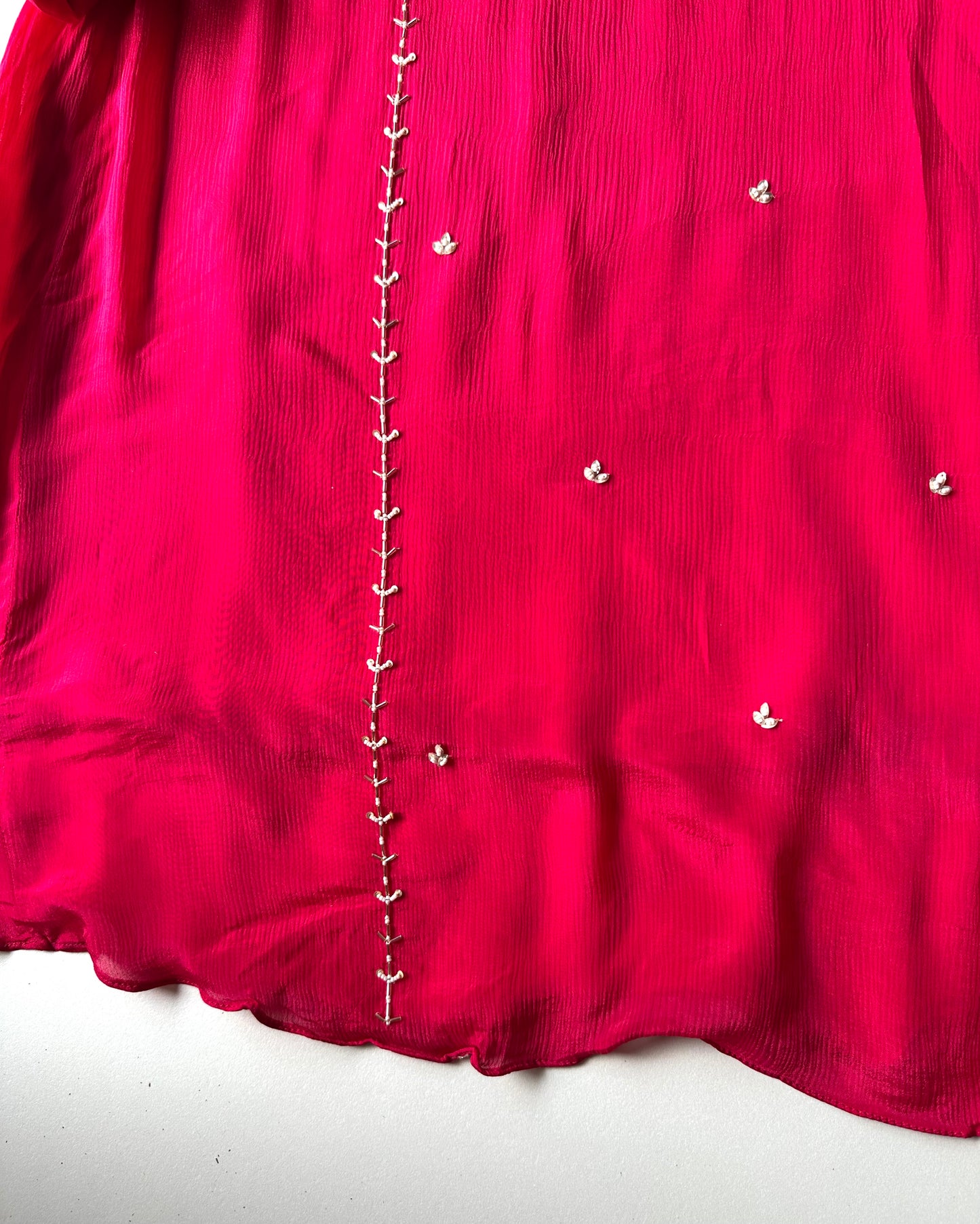 K173 - Chinnon handwork Anarkali with pants and dupatta