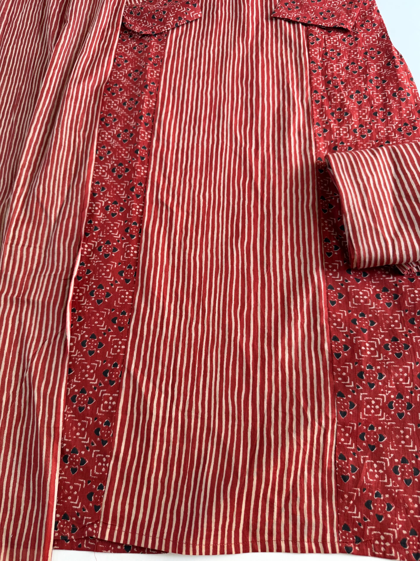 K680 - Mul cotton printed straight Kurti with pants and dupatta