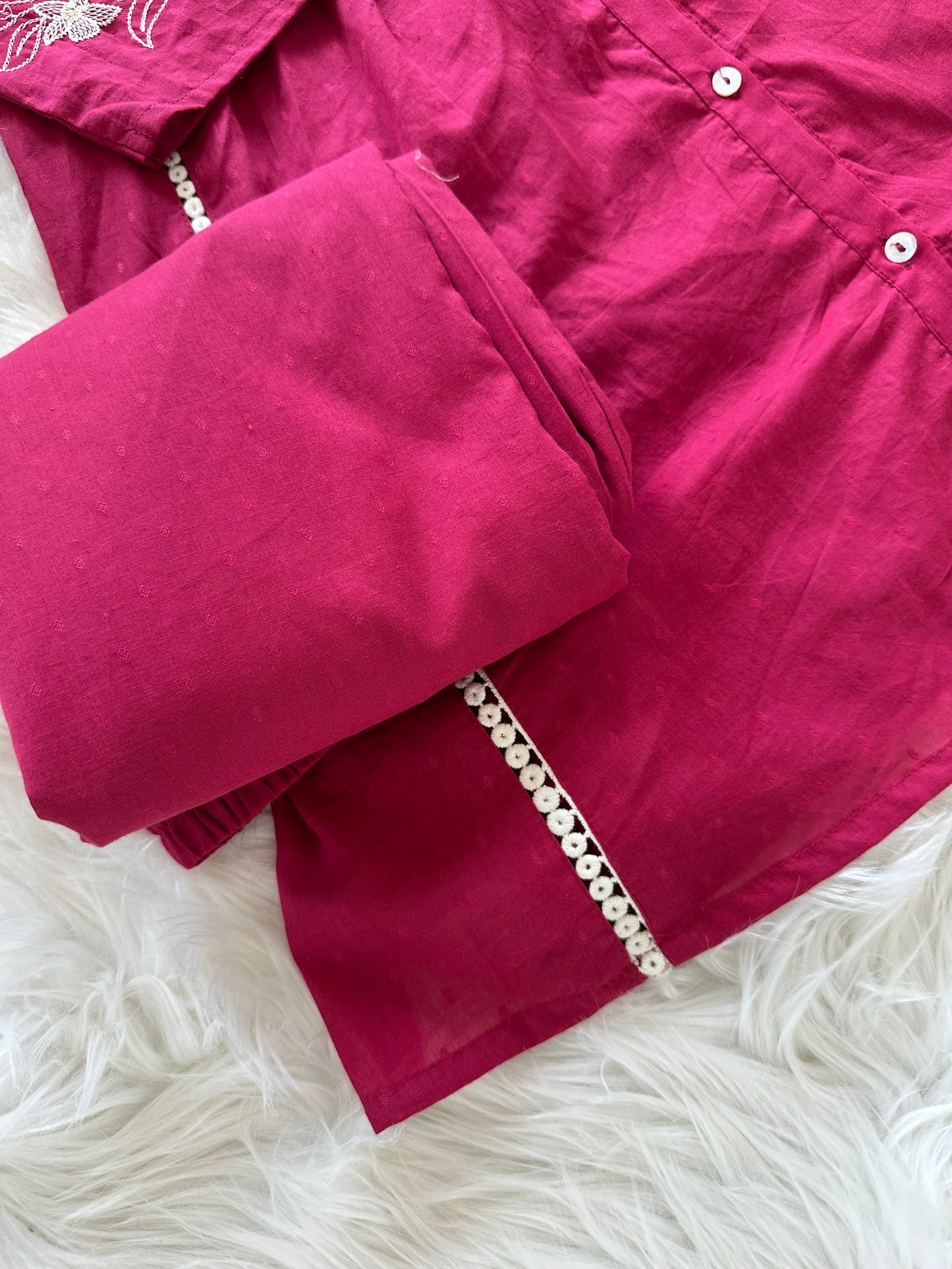 K185 - Mul cotton embroidered coord set