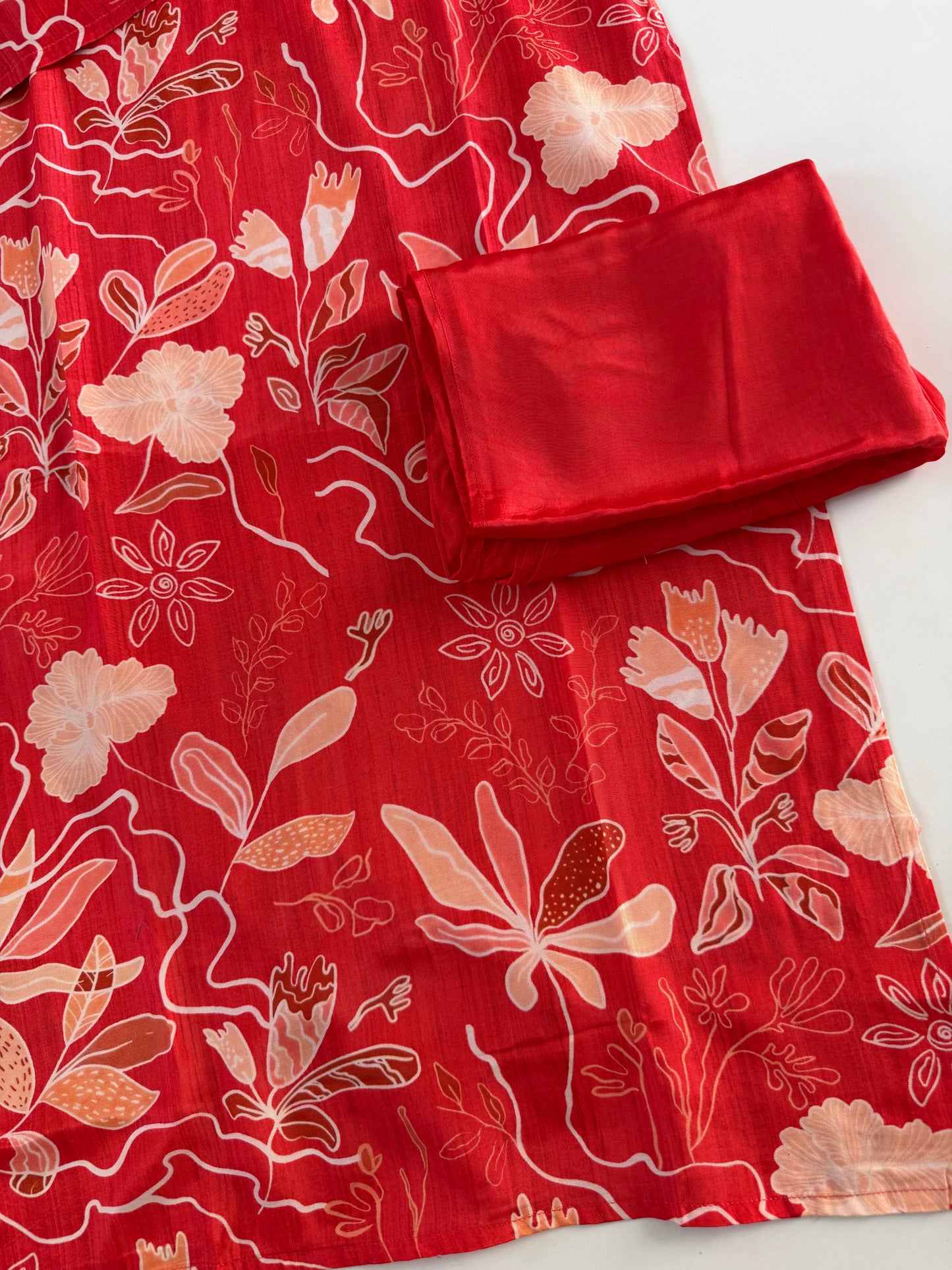 K132 - Muslin cotton printed straight Kurti with pants