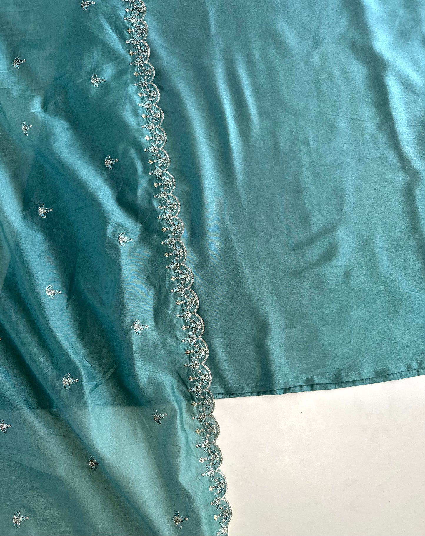 K457 - Roman silk zari work Aline Kurti with pants and dupatta in 2 colours