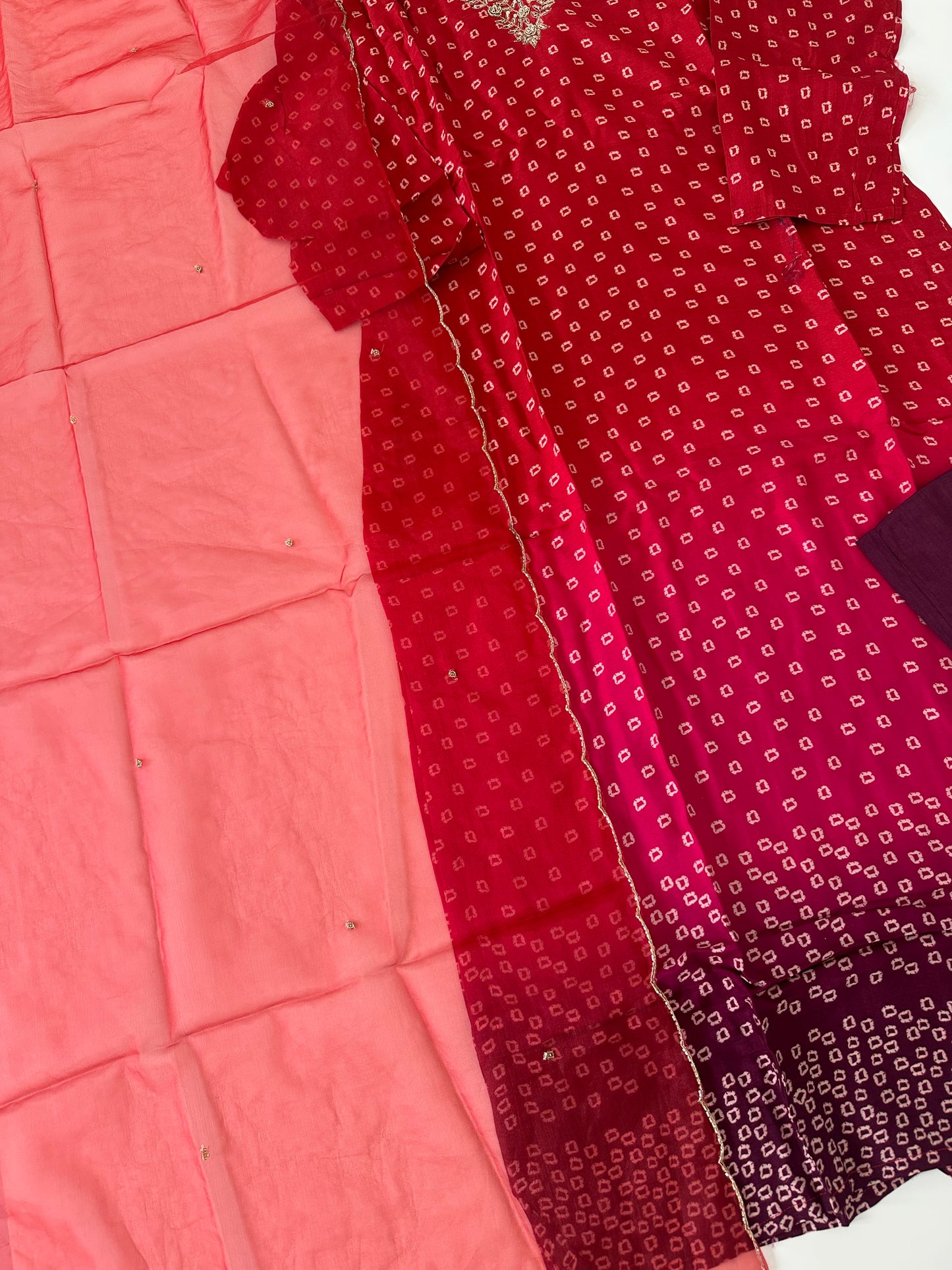 D408-Dola silk straight kurti with pants and dupatta