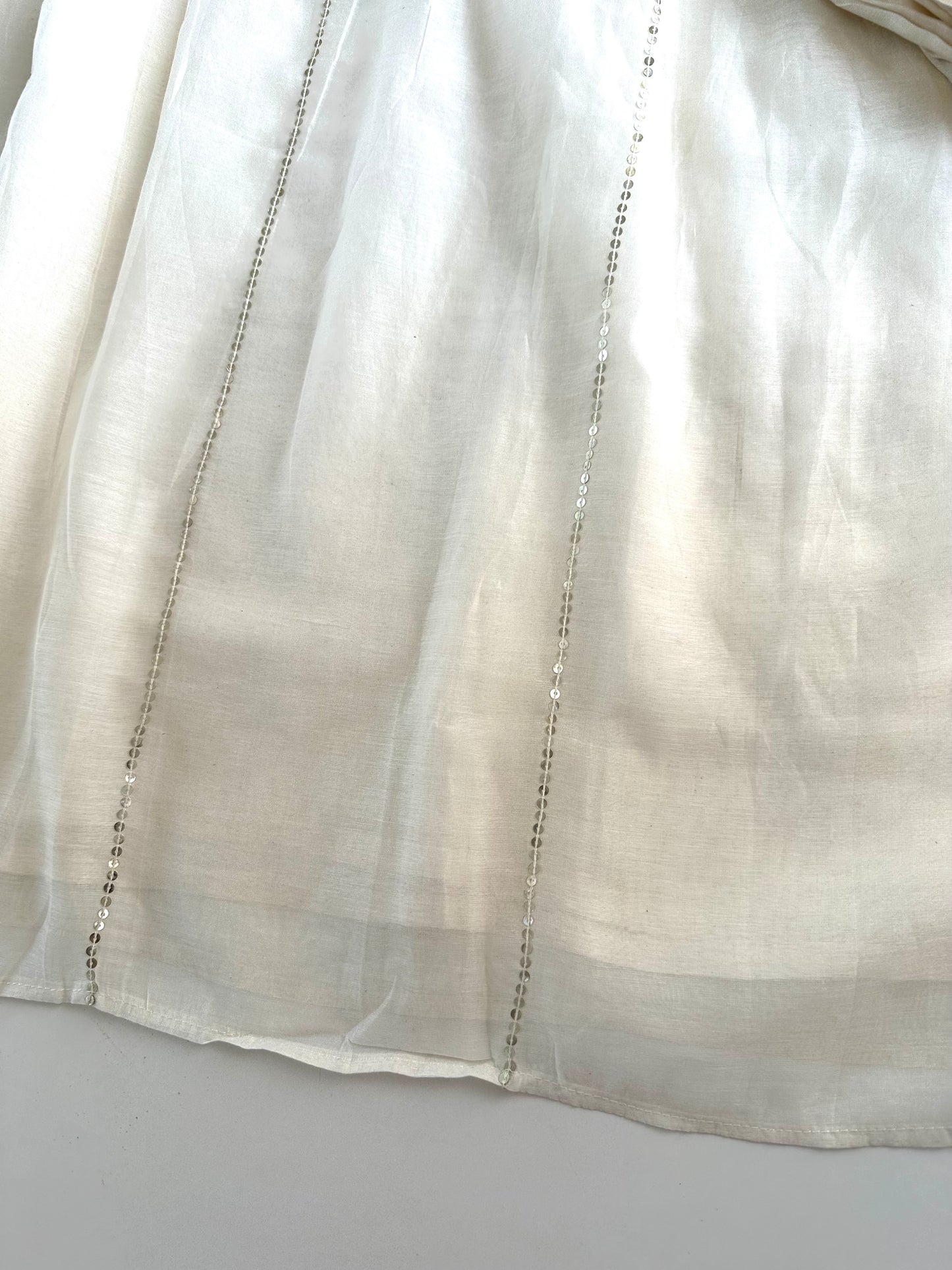 K099 - Mul Chanderi handwork Anarkali with pants and dupatta