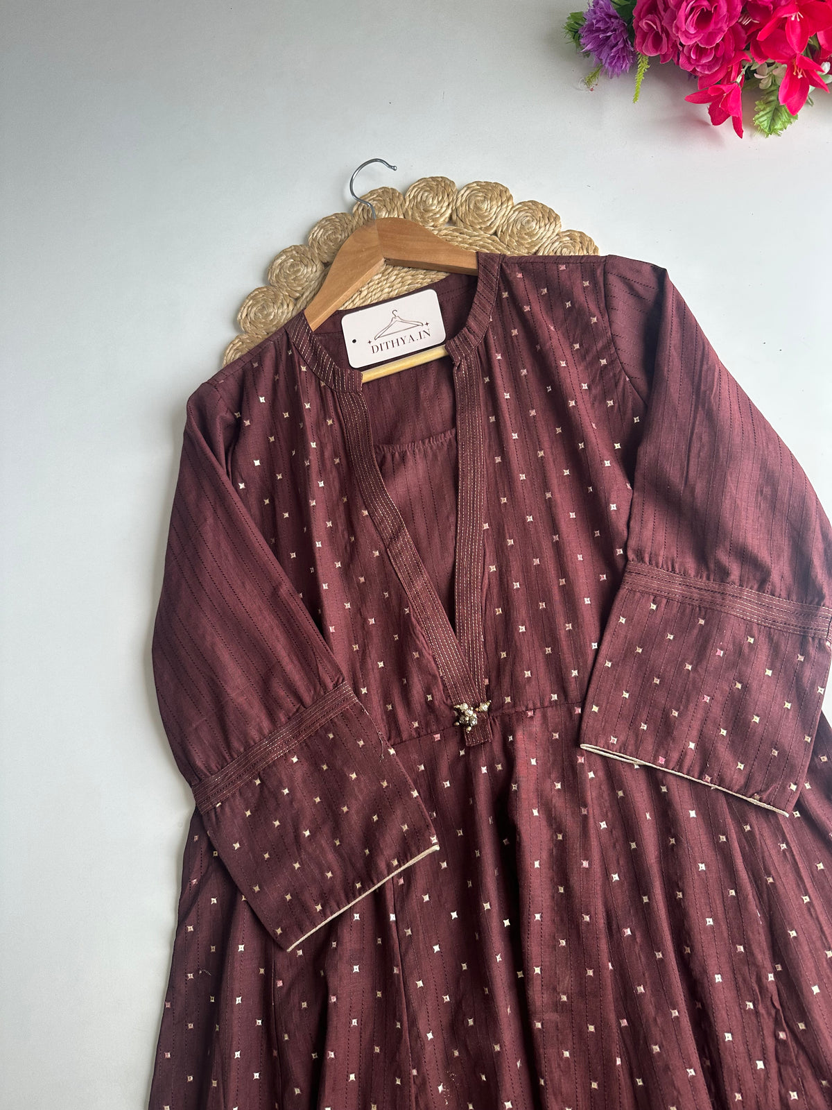 D539 - Cotton A-line Kurti with Pants