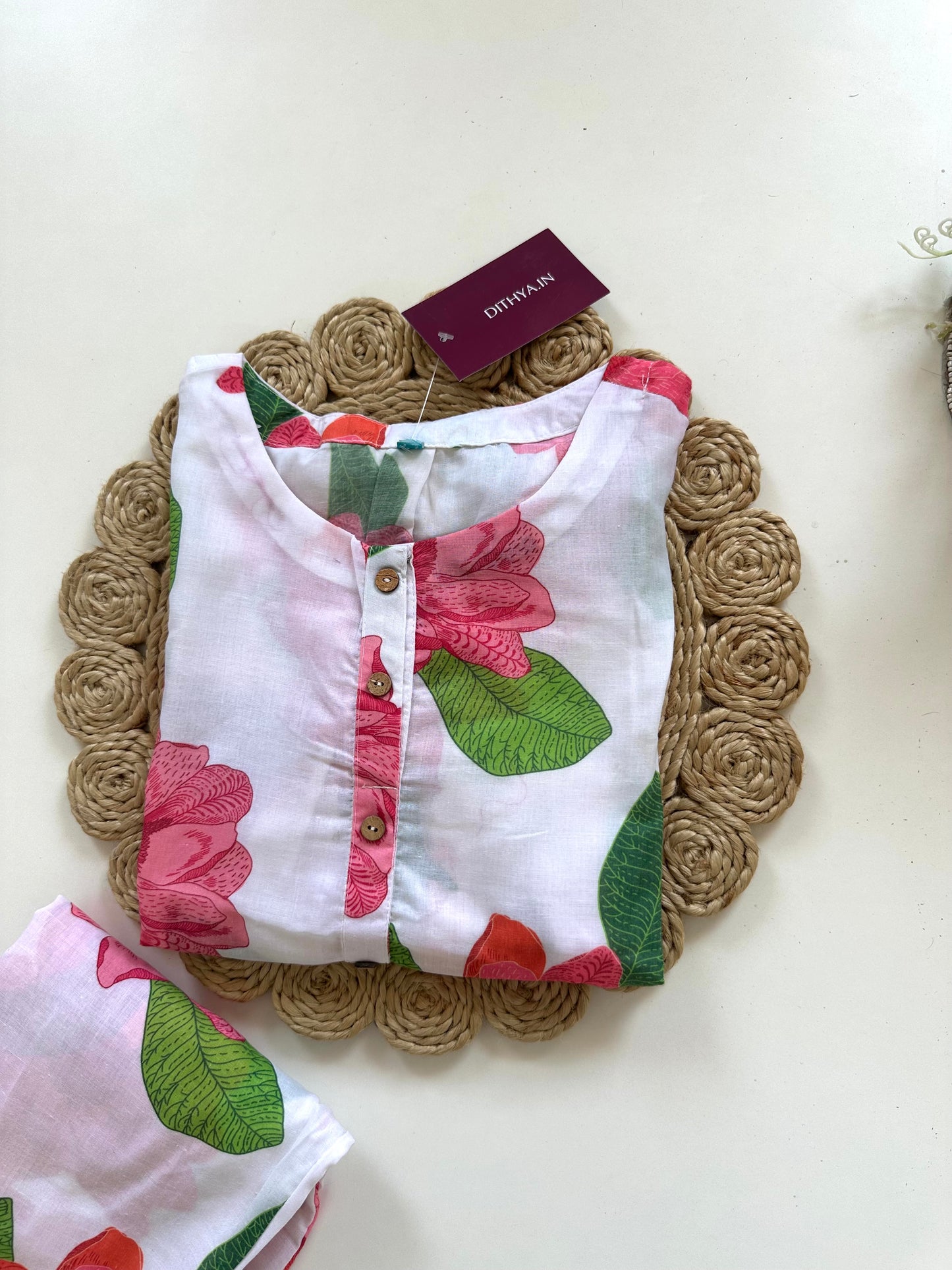 K058 - Cotton floral coord set