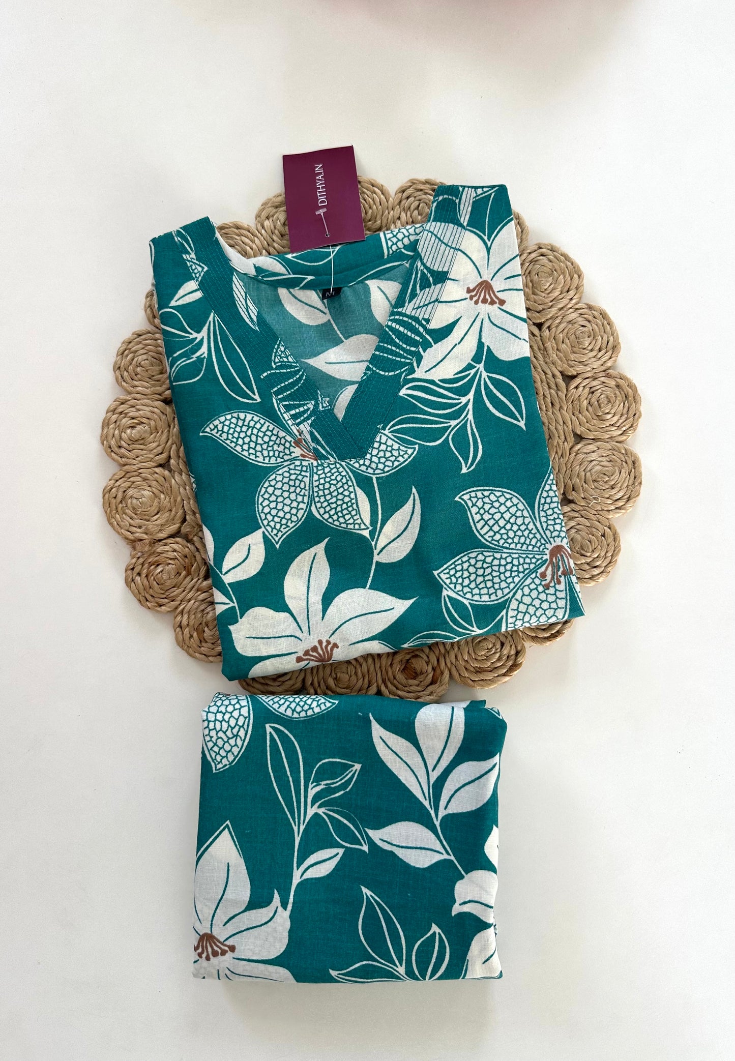 K308 - Cotton floral coord sets in 4 colours