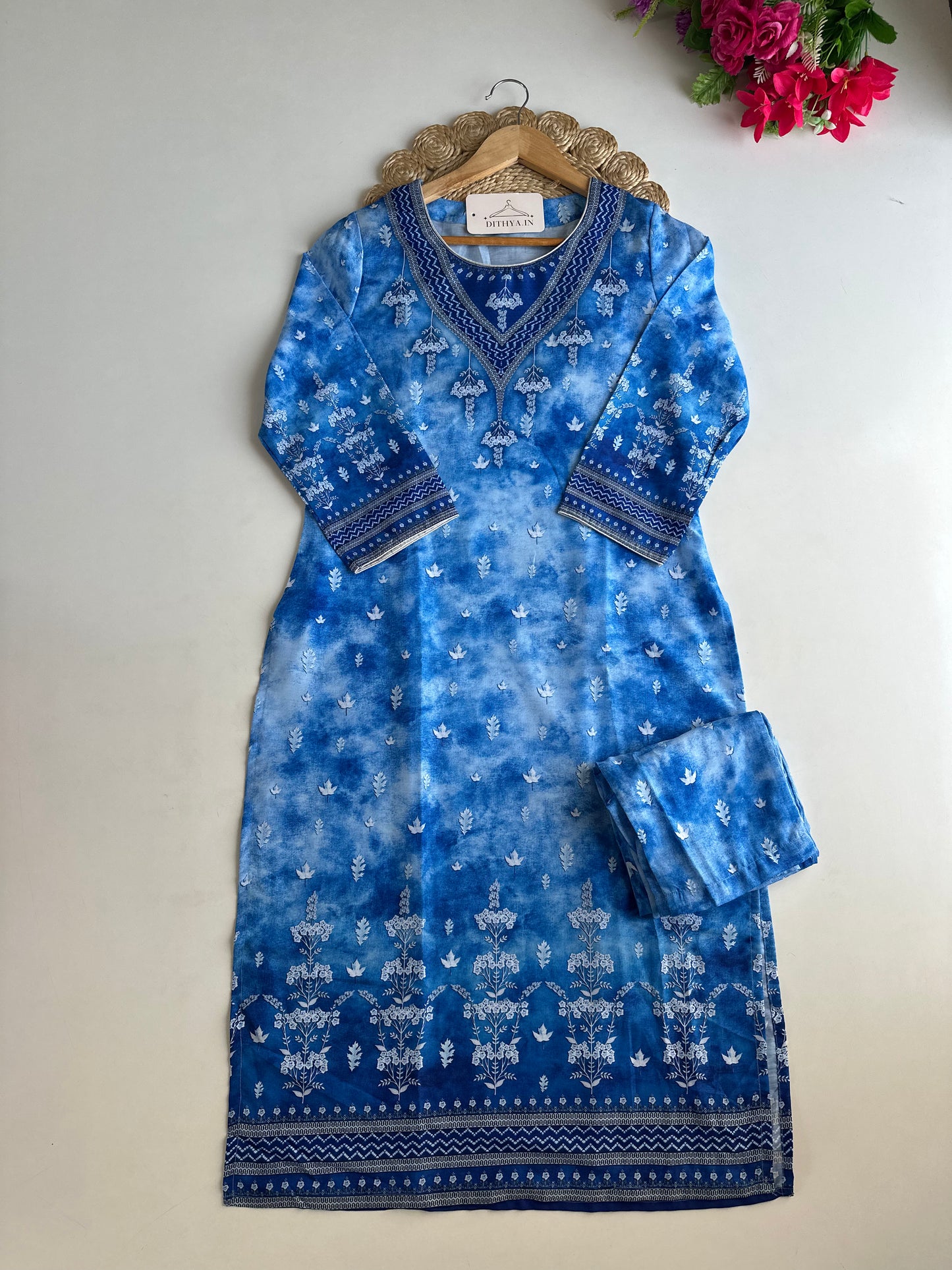 D503 - Rayon Straight Kurti with Pants