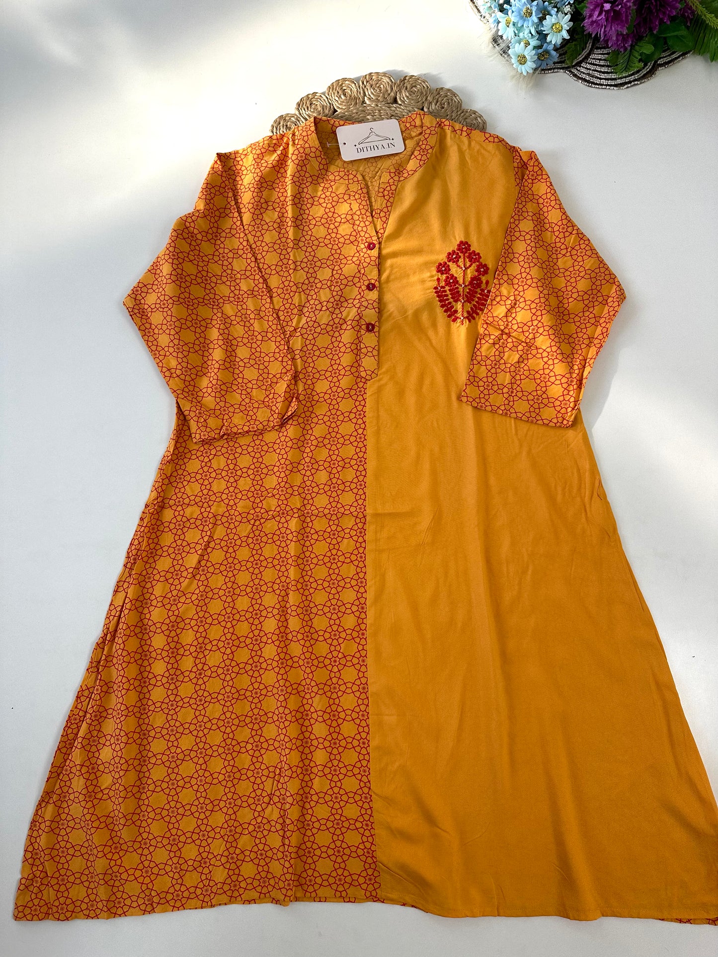 D506- Muslin Aline Kurti