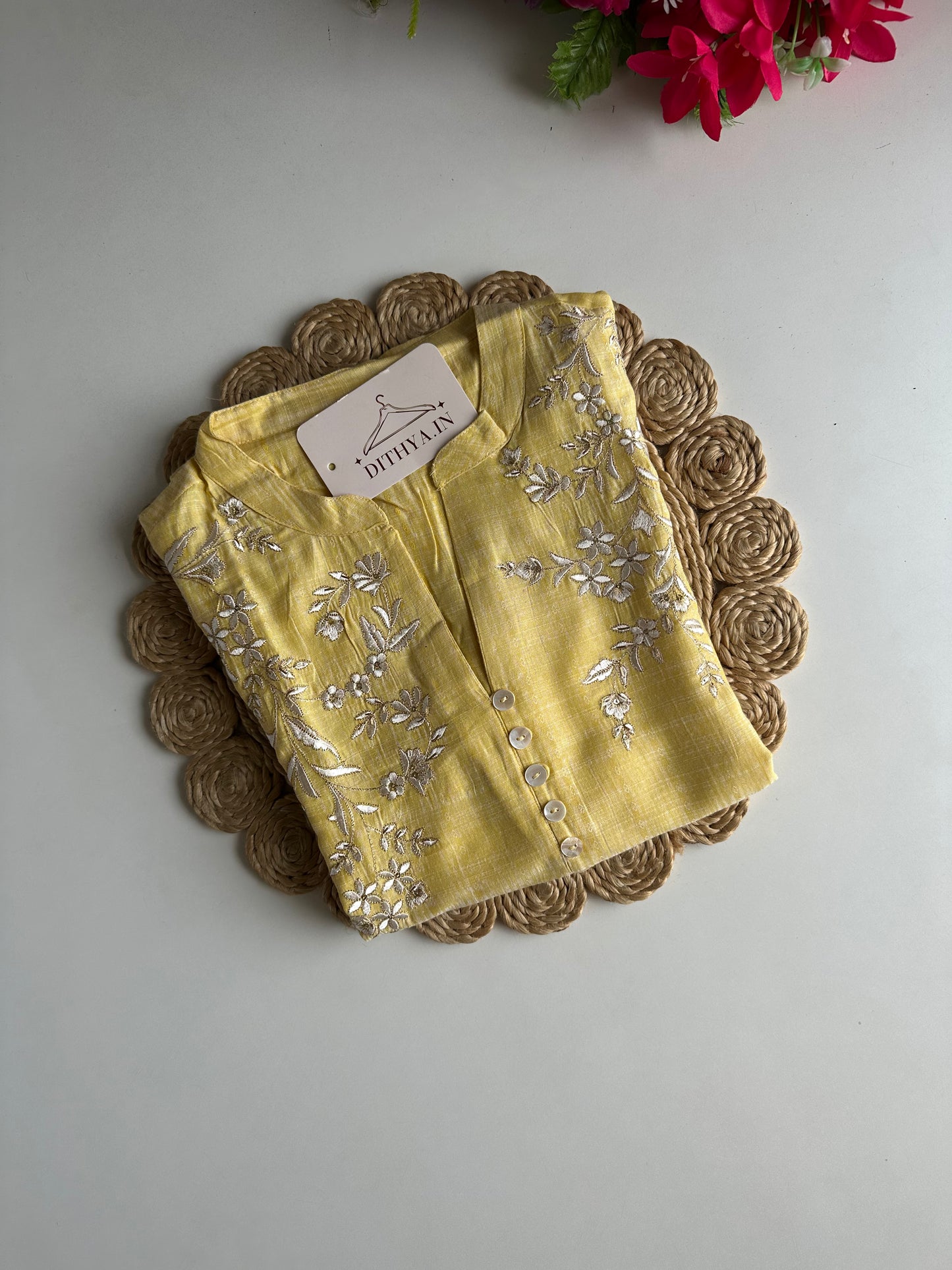 D508-Muslin straight Kurti