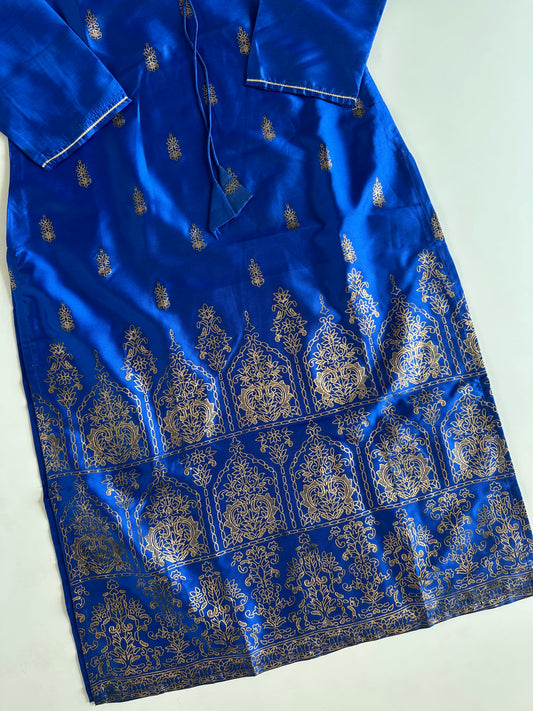 D523-Silk straight Kurti