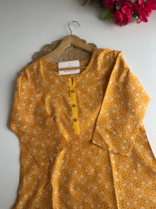 D534-Cotton straight Kurti