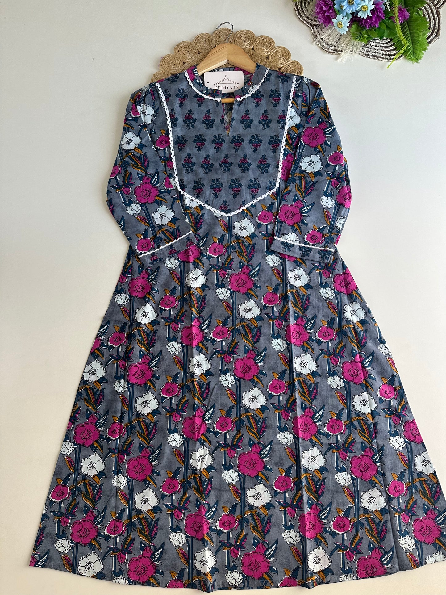 D567-Cotton Aline Kurti