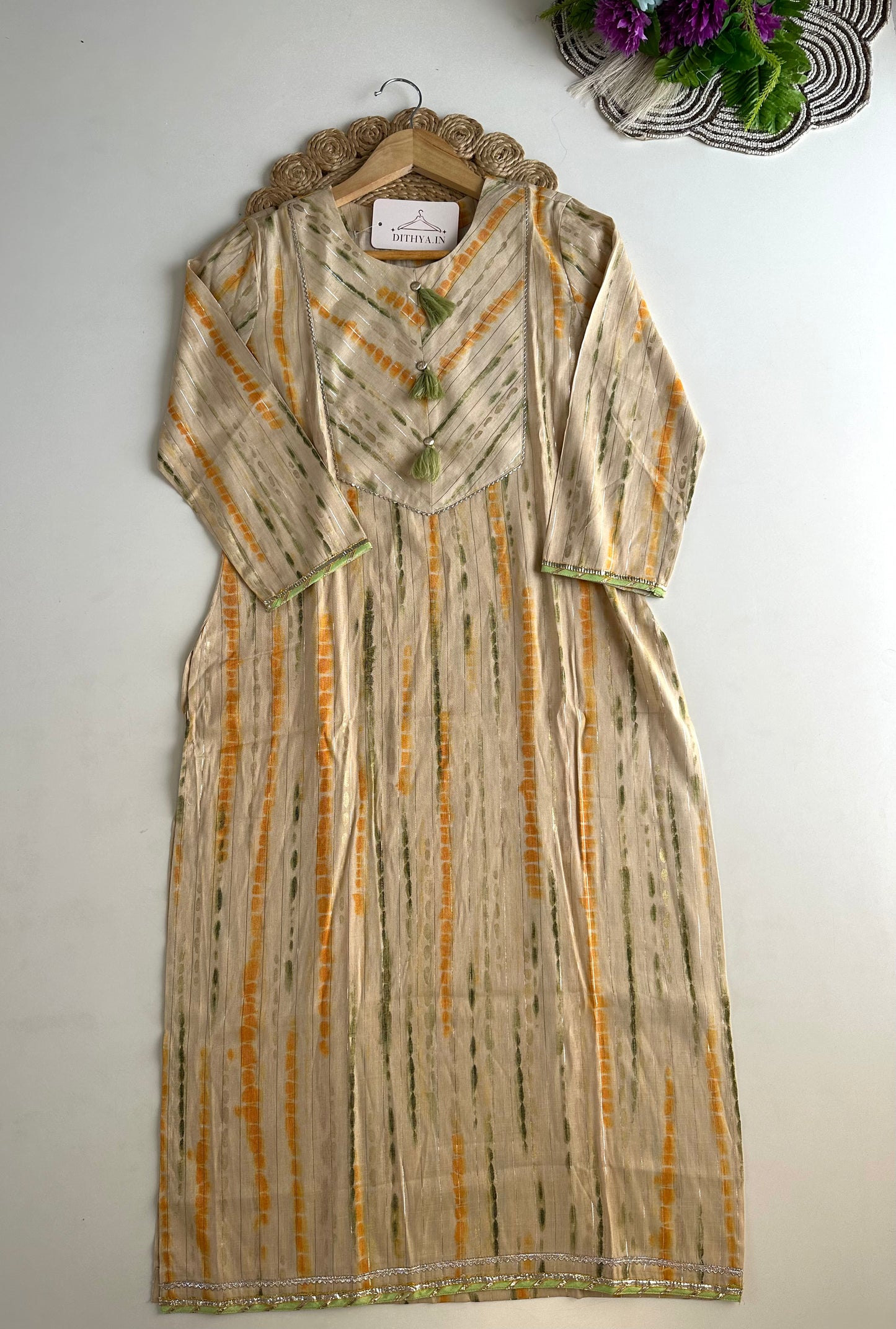 D568-Muslin straight Kurti