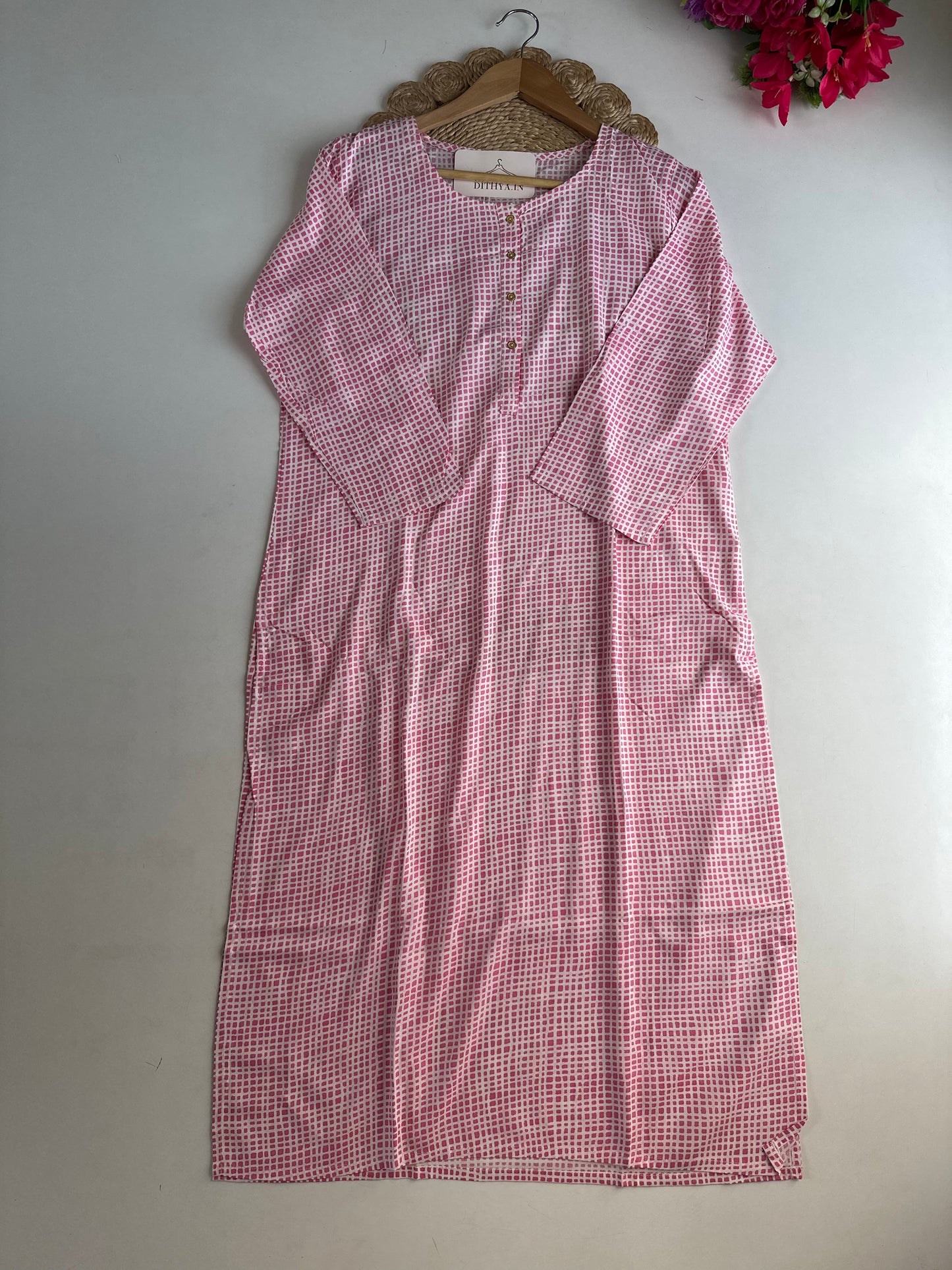 D578 - Cotton straight Kurti