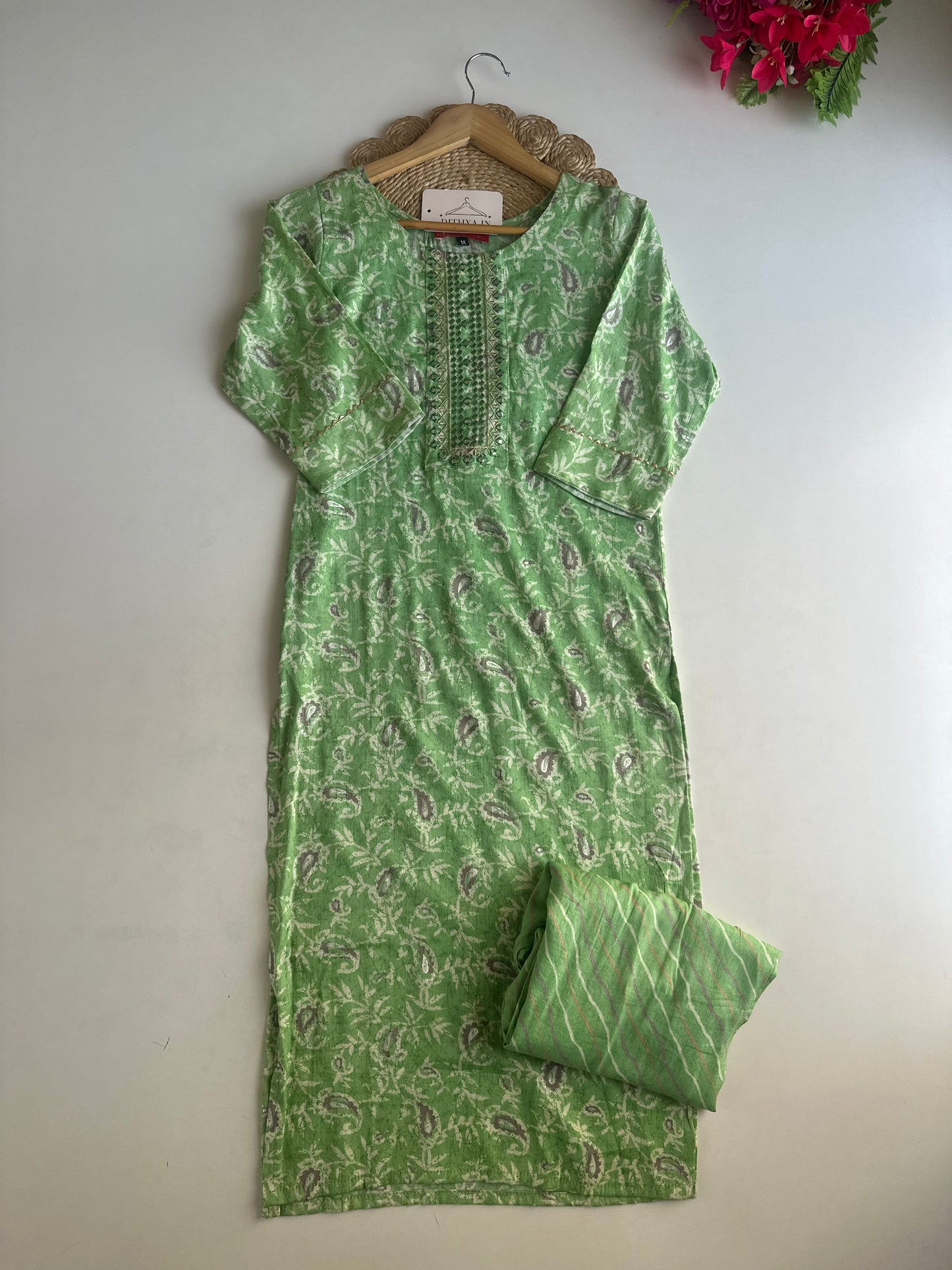 D585 - Cotton Straight Kurti with Pants