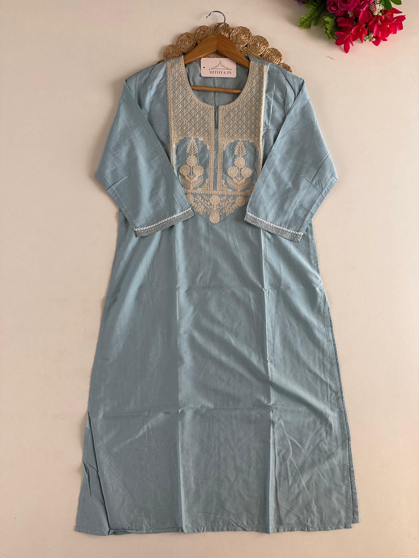 D598-Cotton straight Kurti