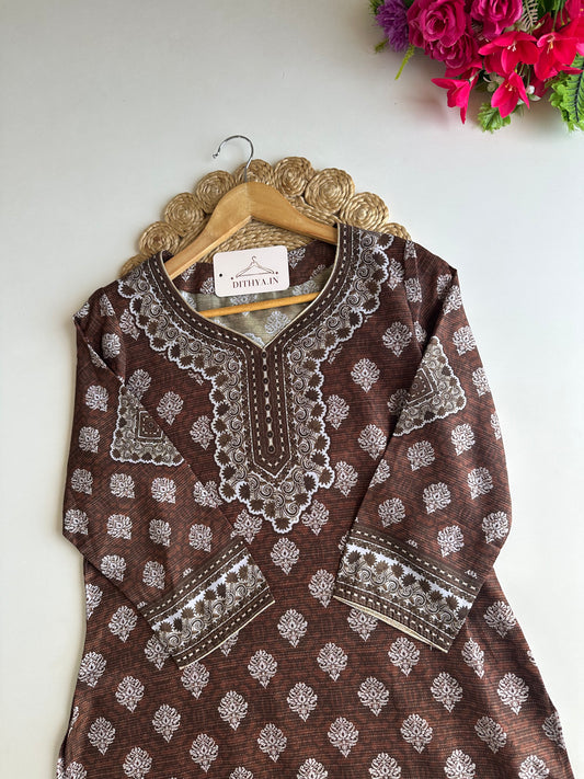 D599-Rayon straight Kurti with pants