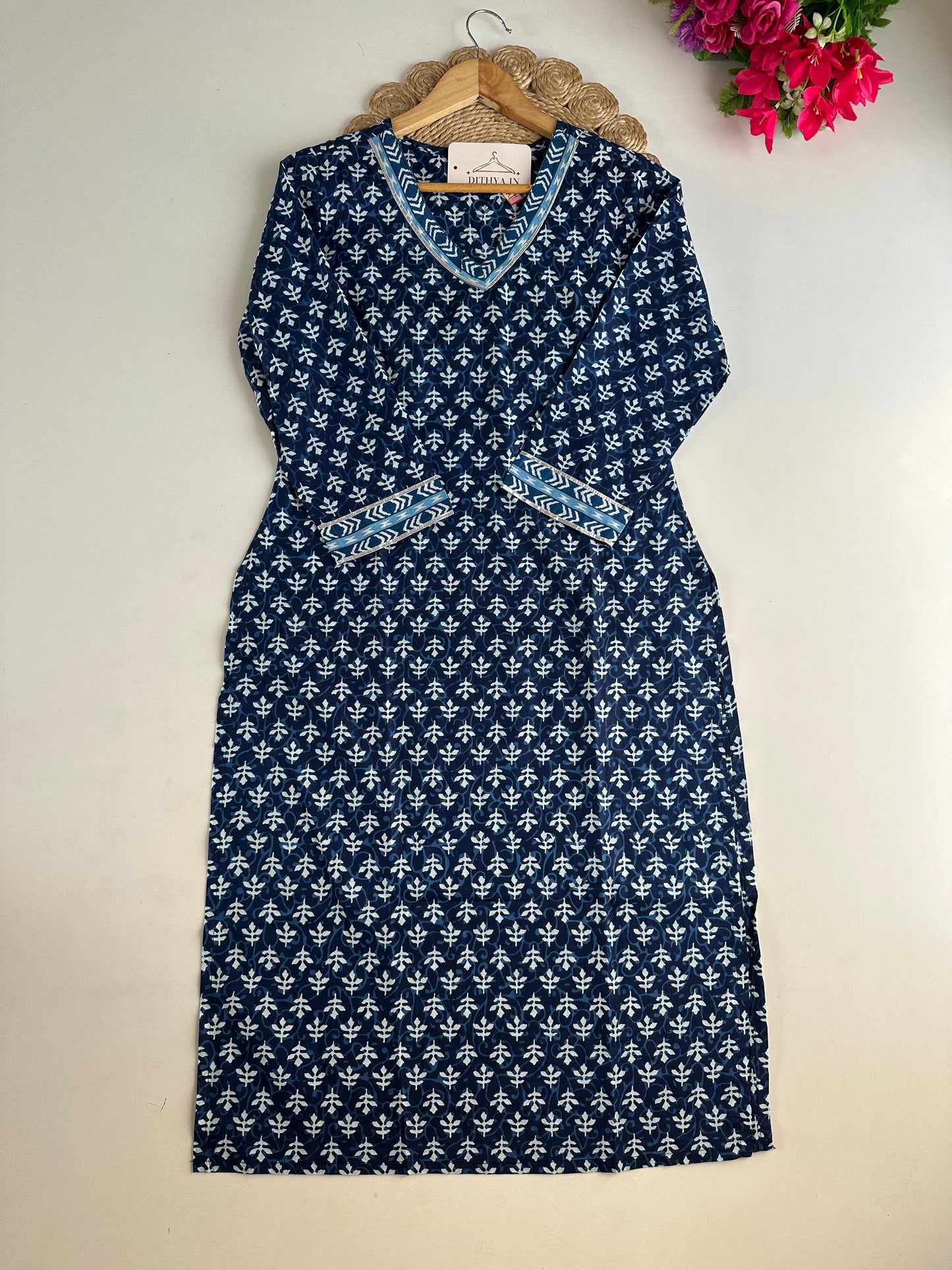 D602-Cotton straight Kurti
