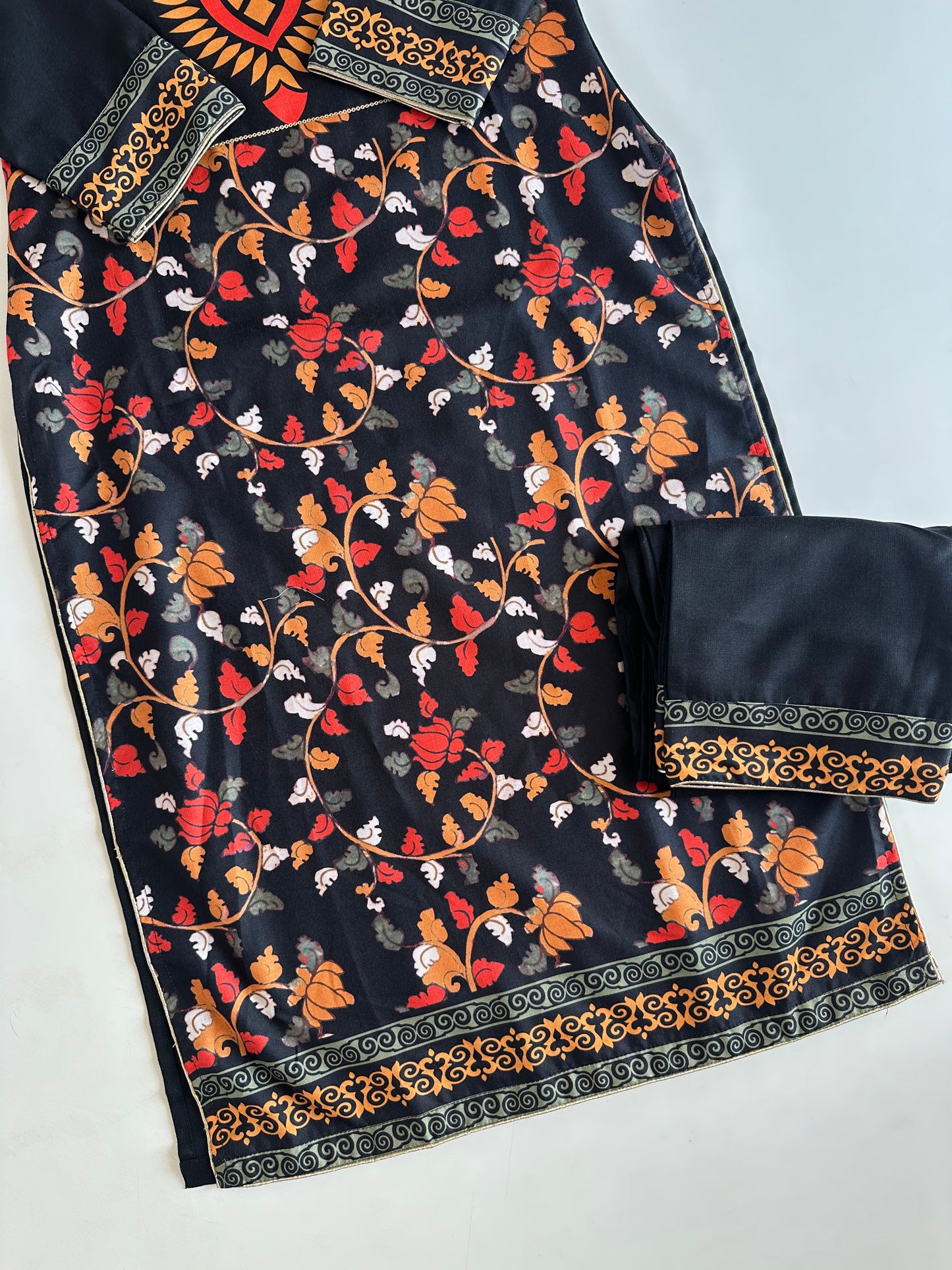 D603-Cotton straight Kurti with pants