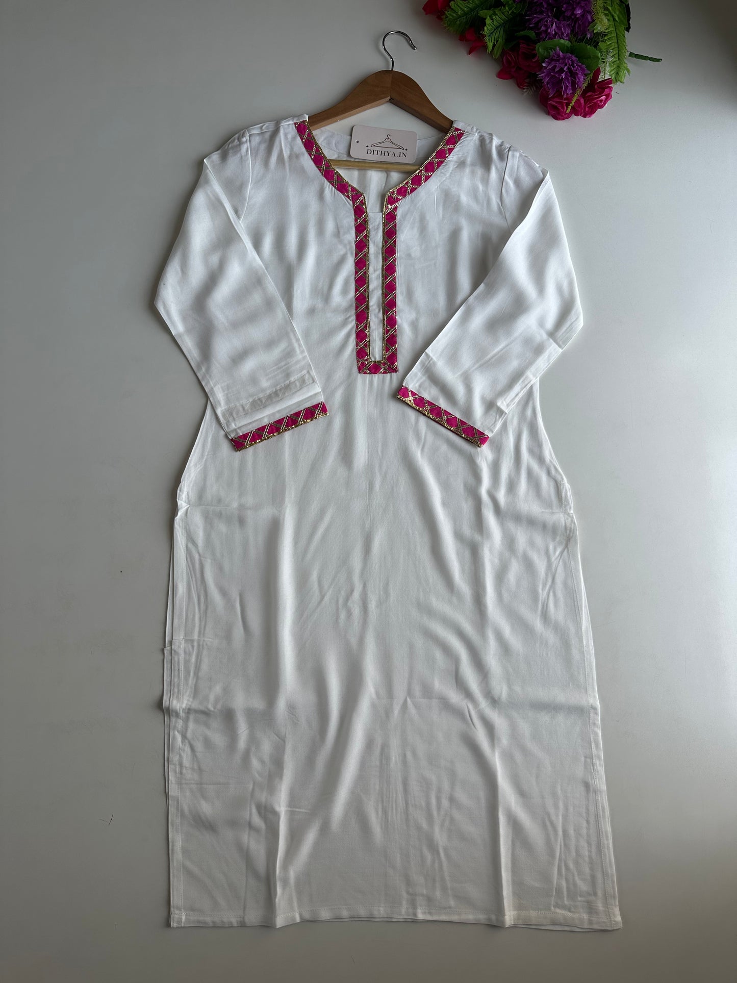 D609-Cotton straight Kurti