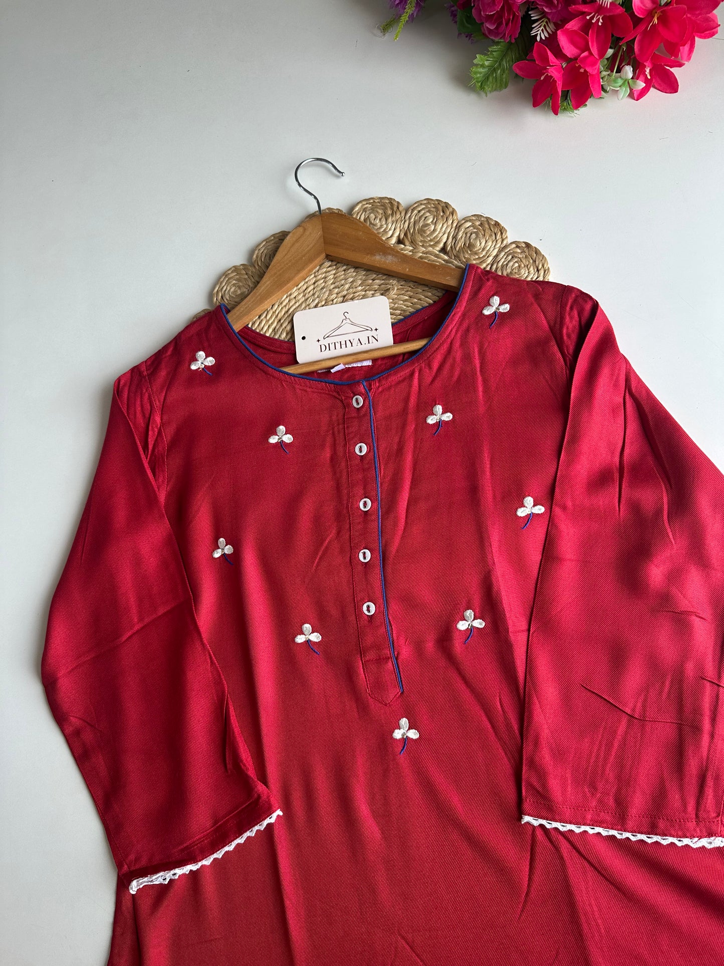D615 - Muslin Straight Kurti - view 2