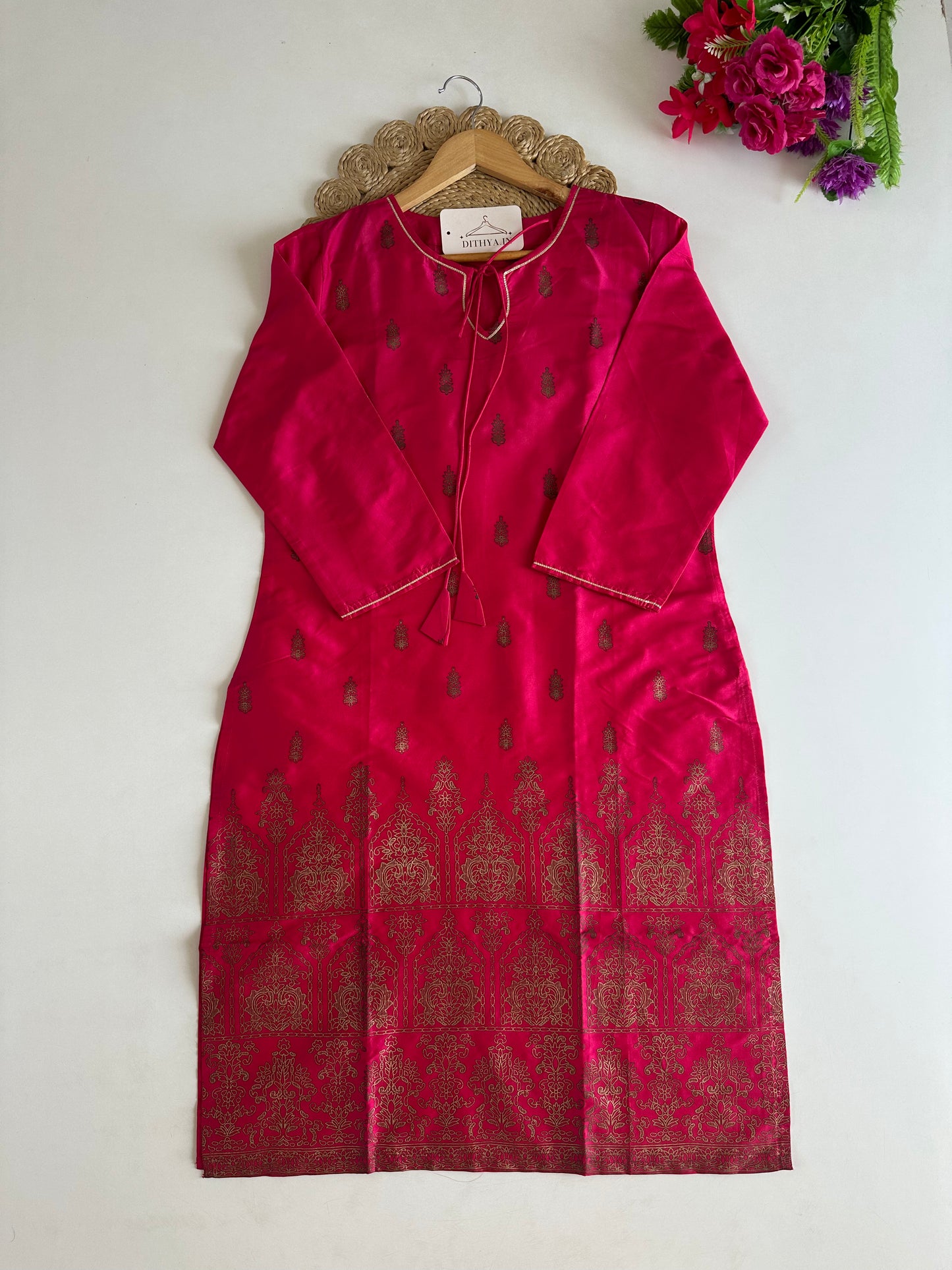 D624 - Silk Straight Kurti