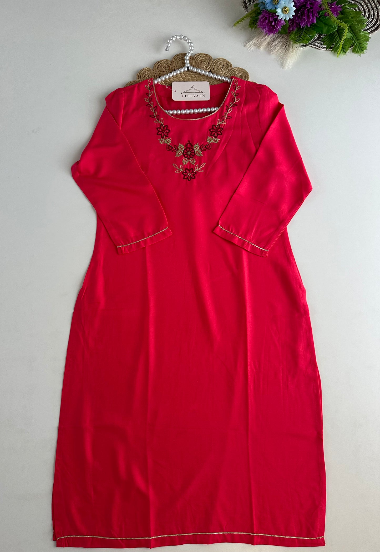 D630-Cotton straight Kurti