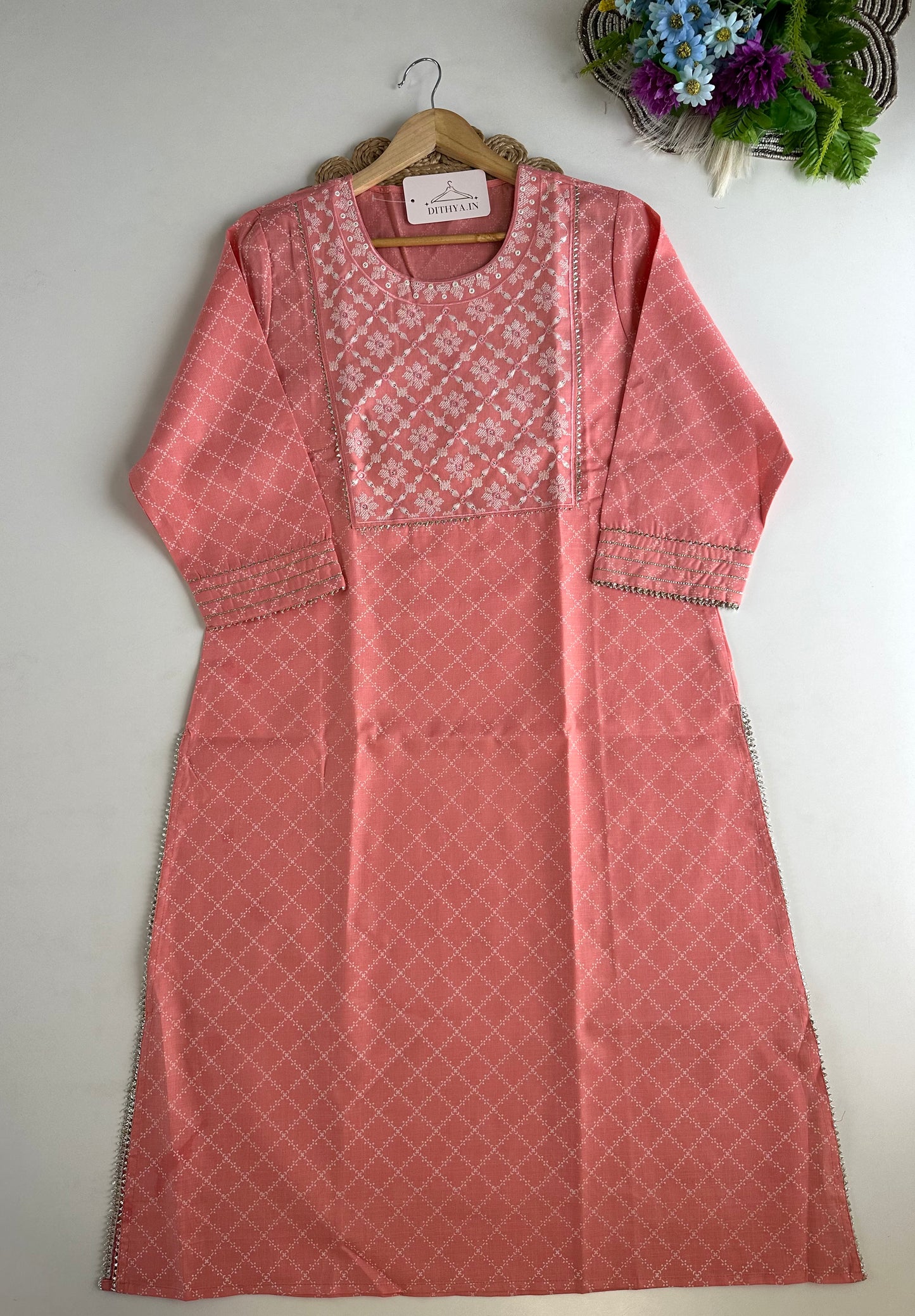 D655-Cotton straight Kurti