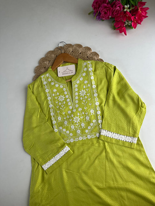 D663-Cotton straight Kurti