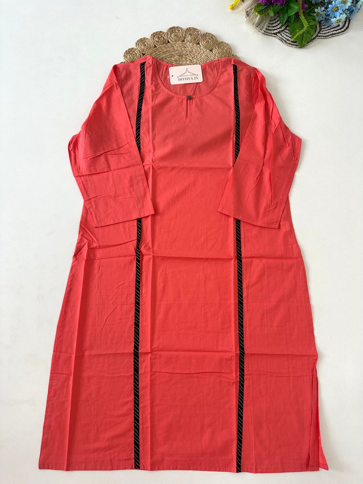 D670-Cotton straight Kurti