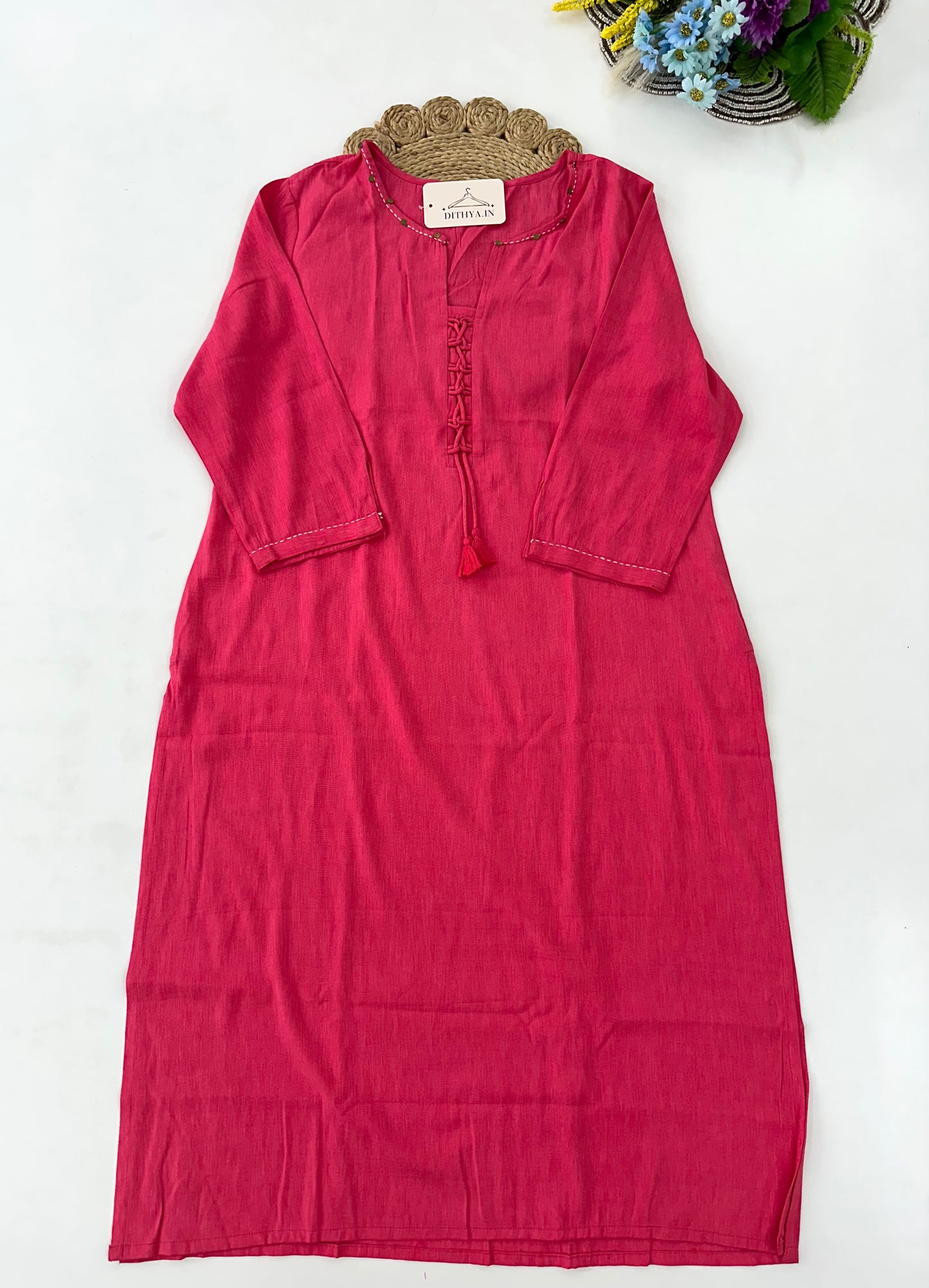 D720-Cotton straight Kurti