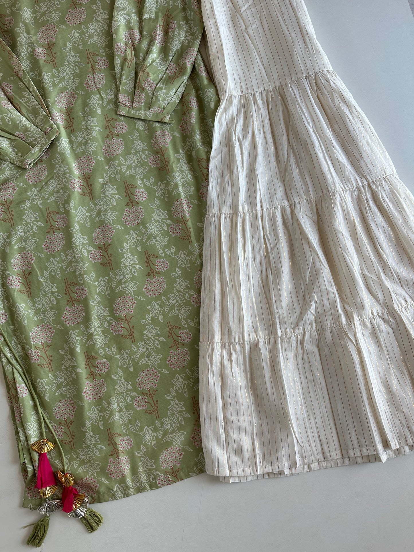 D750-cotton straight Kurti with sharara