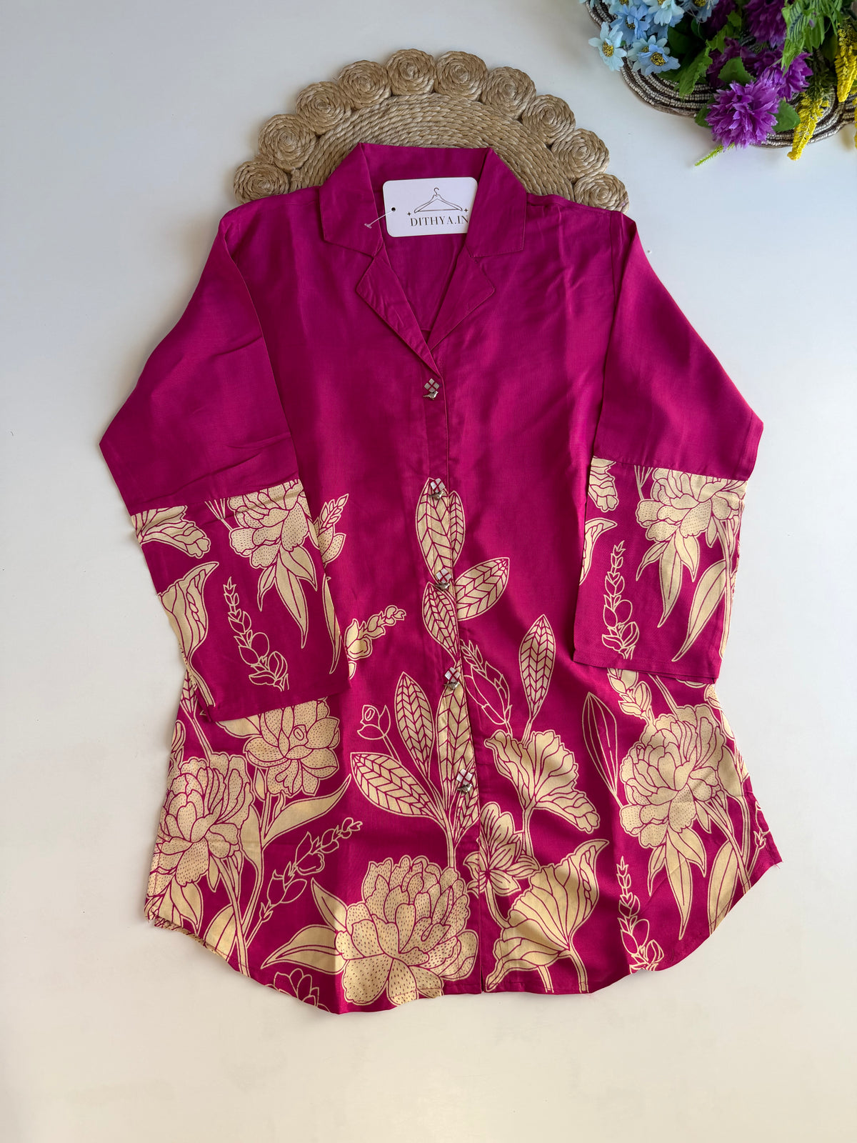 K573 - Muslin printed shirt