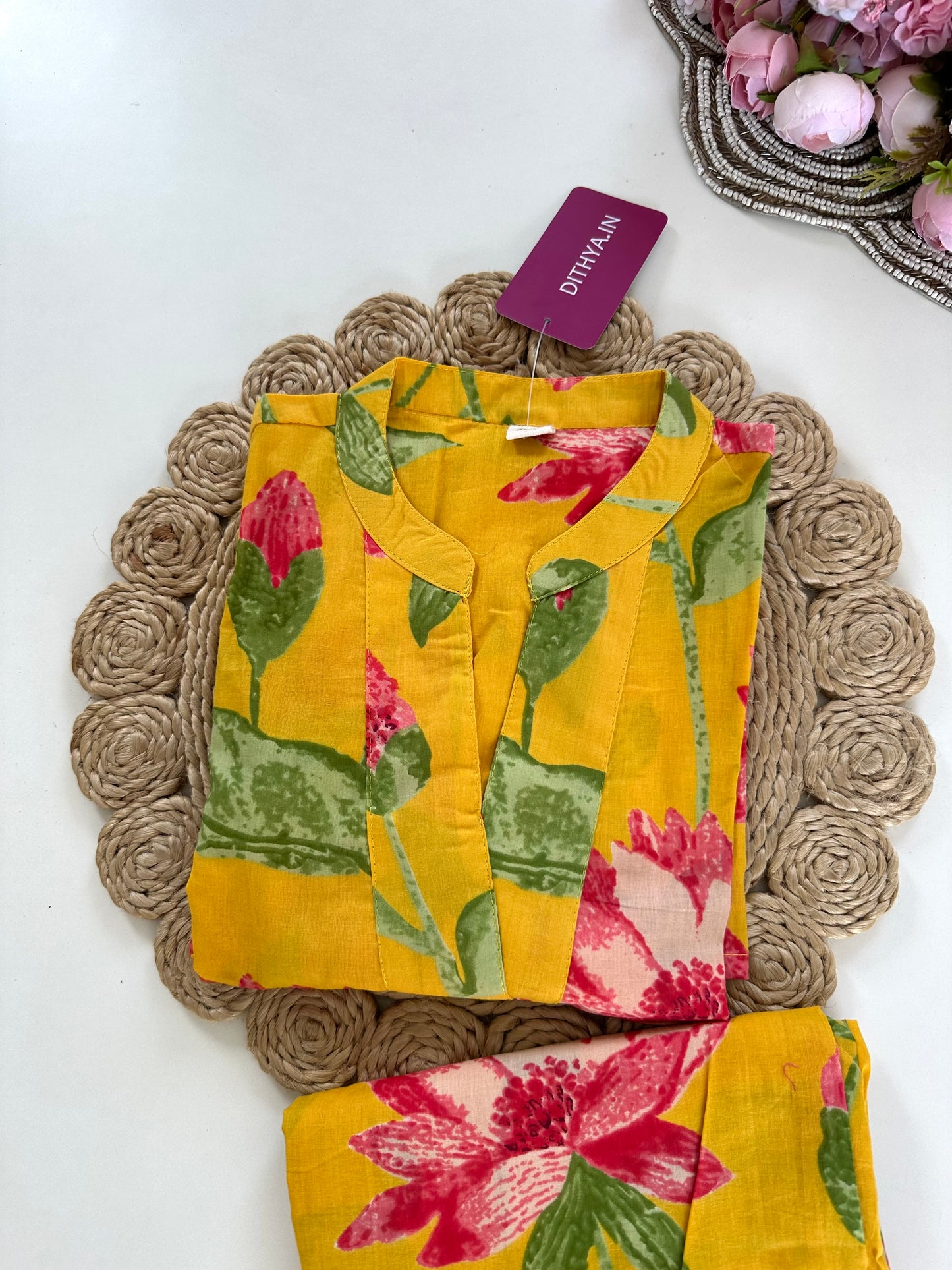 K120 - Cotton floral coord set