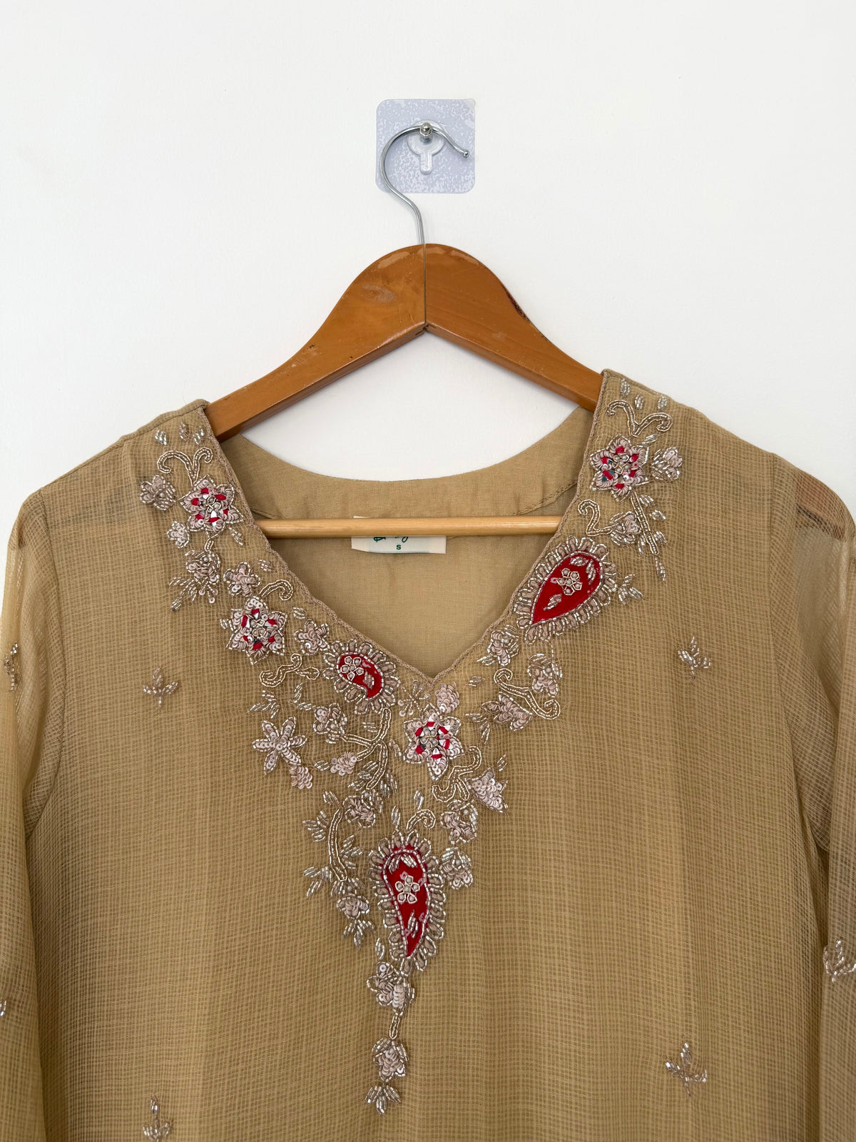 K229 - Kota doriya handwork aline Kurti with pants and dupatta in 3 colours