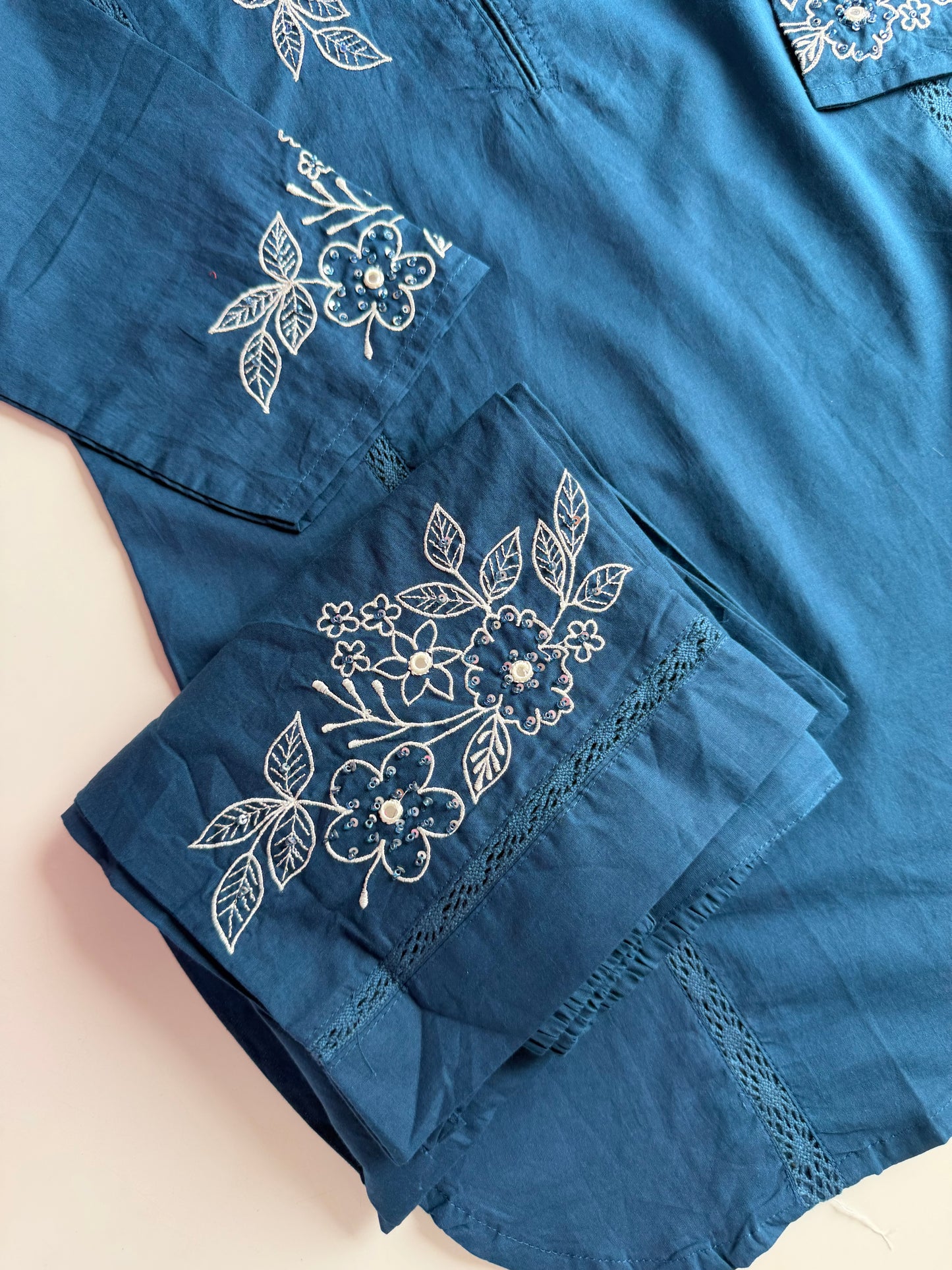 K608 - Cotton embroidered coord set