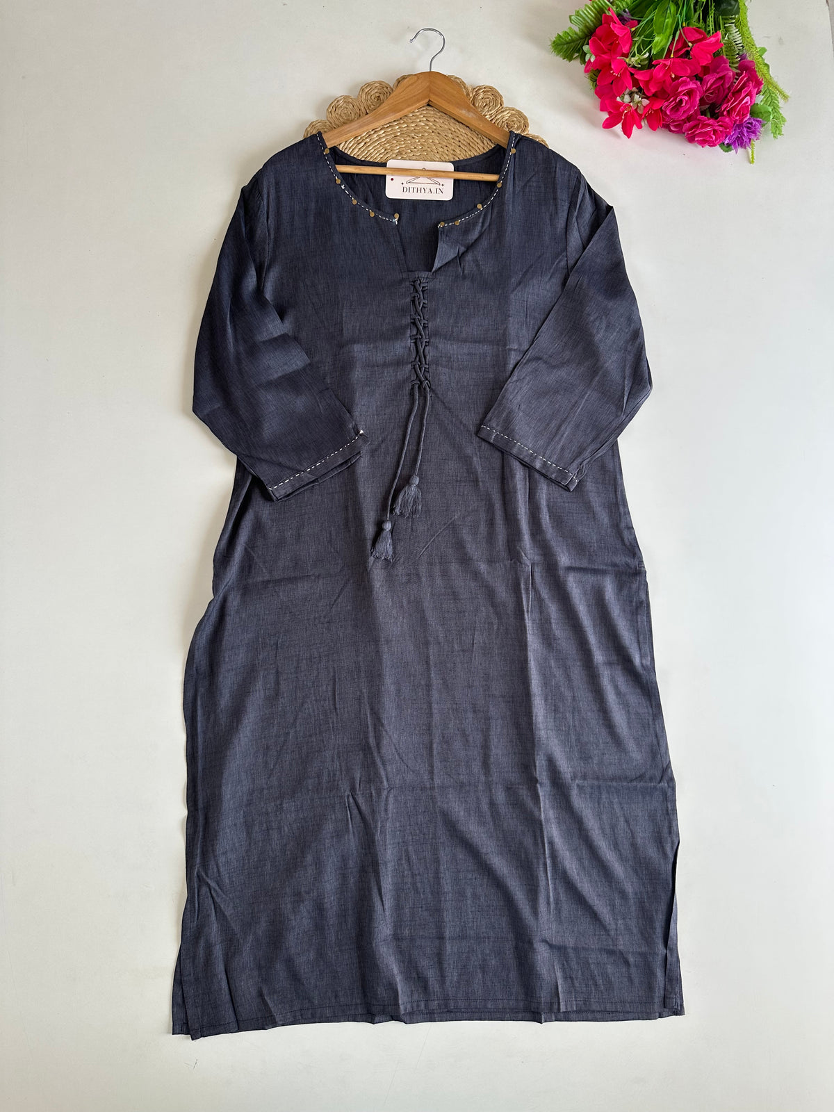 D646-Cotton straight Kurti