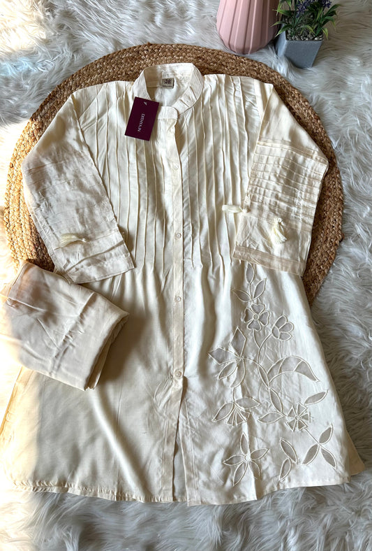K245 - Muslin cotton appliqué work coord set
