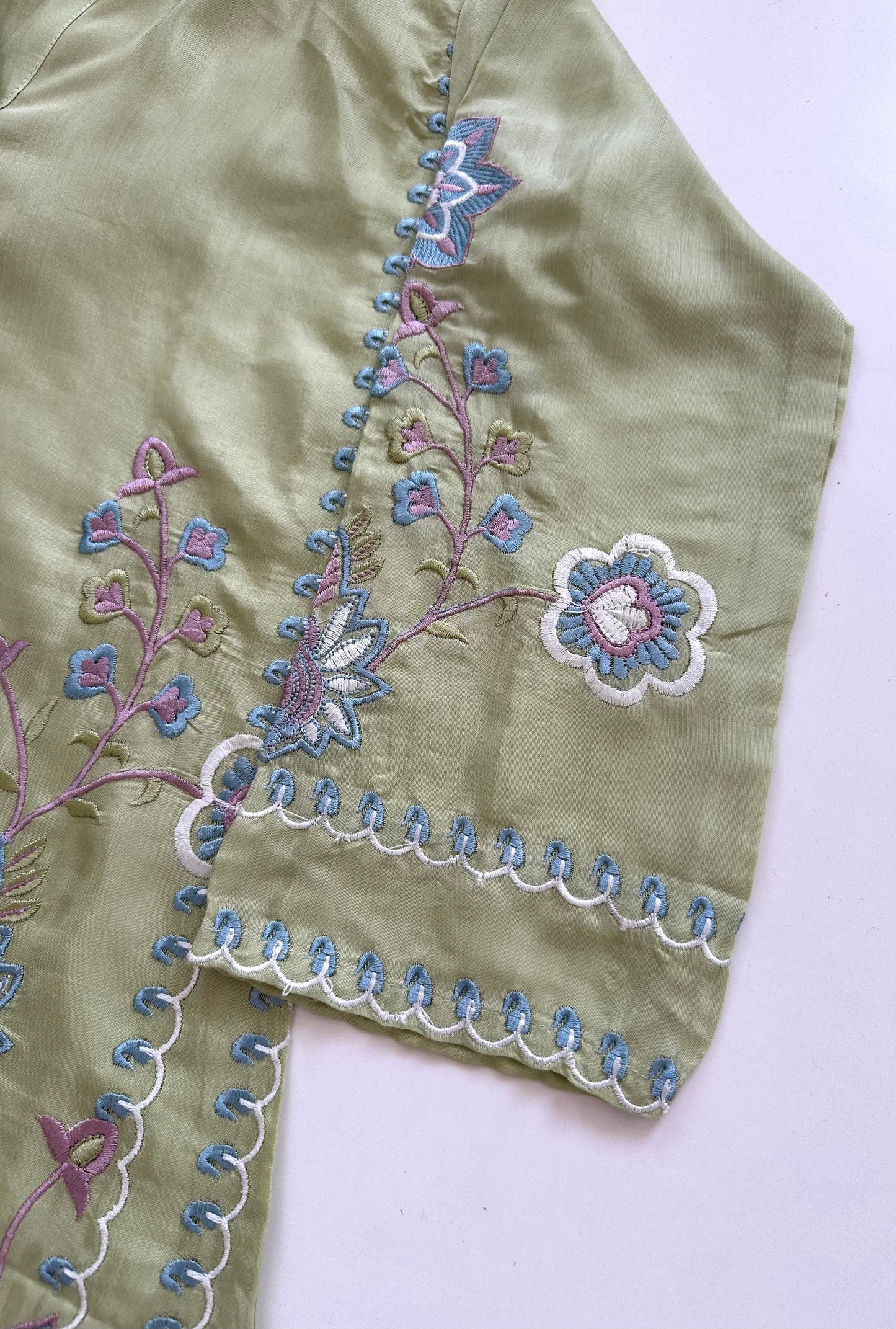 K326 - Muslin embroidered coord set
