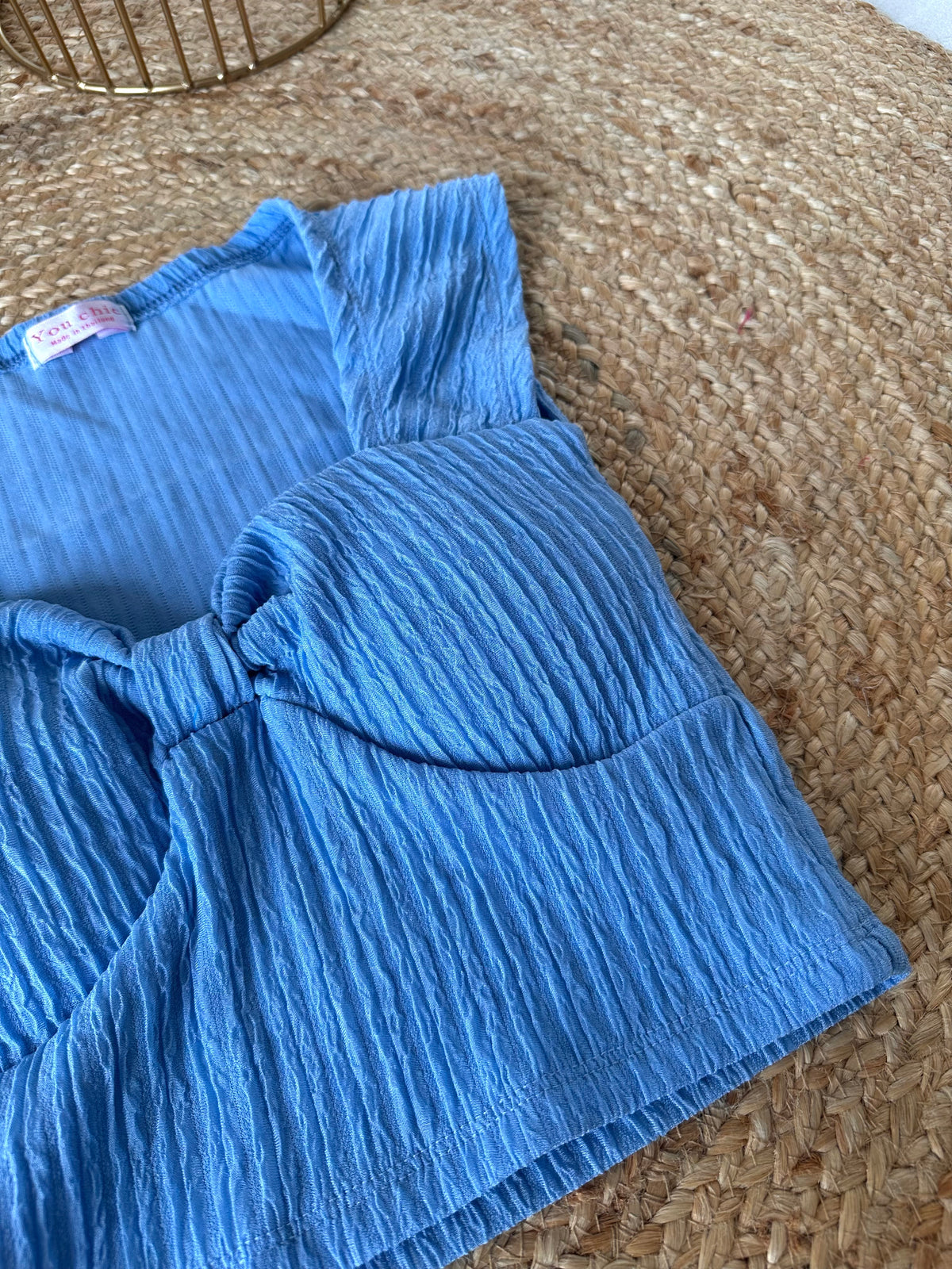 W002 - Gestepptes Top in Knitteroptik in 5 Farben