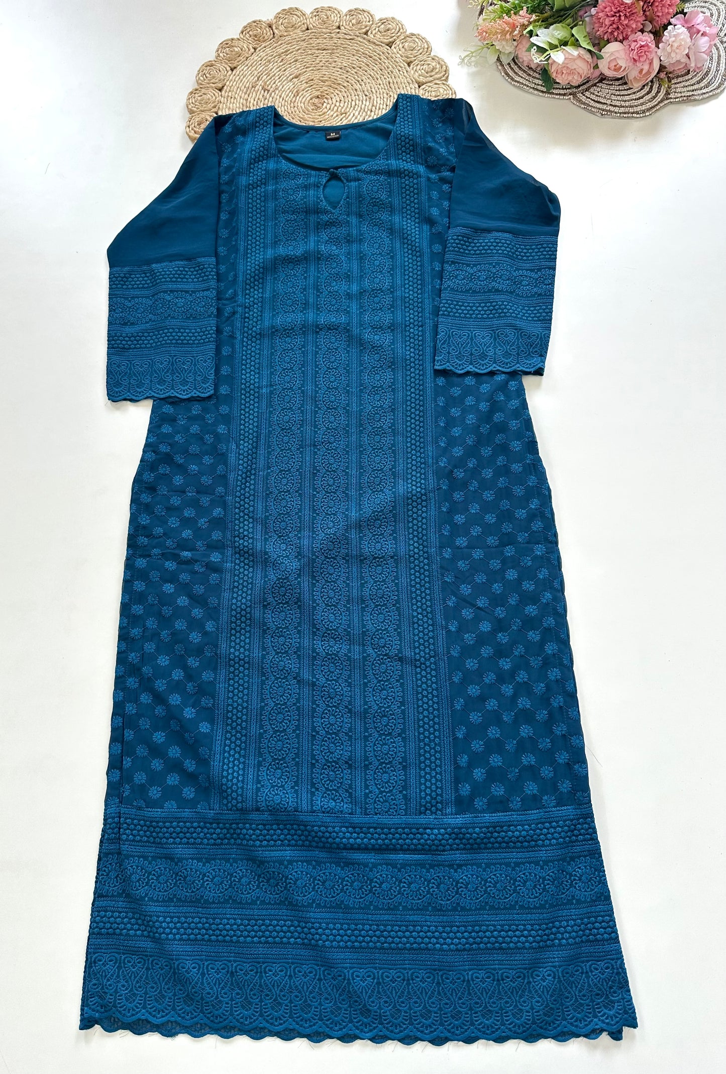 K061 - Georgette chikankari Kurti