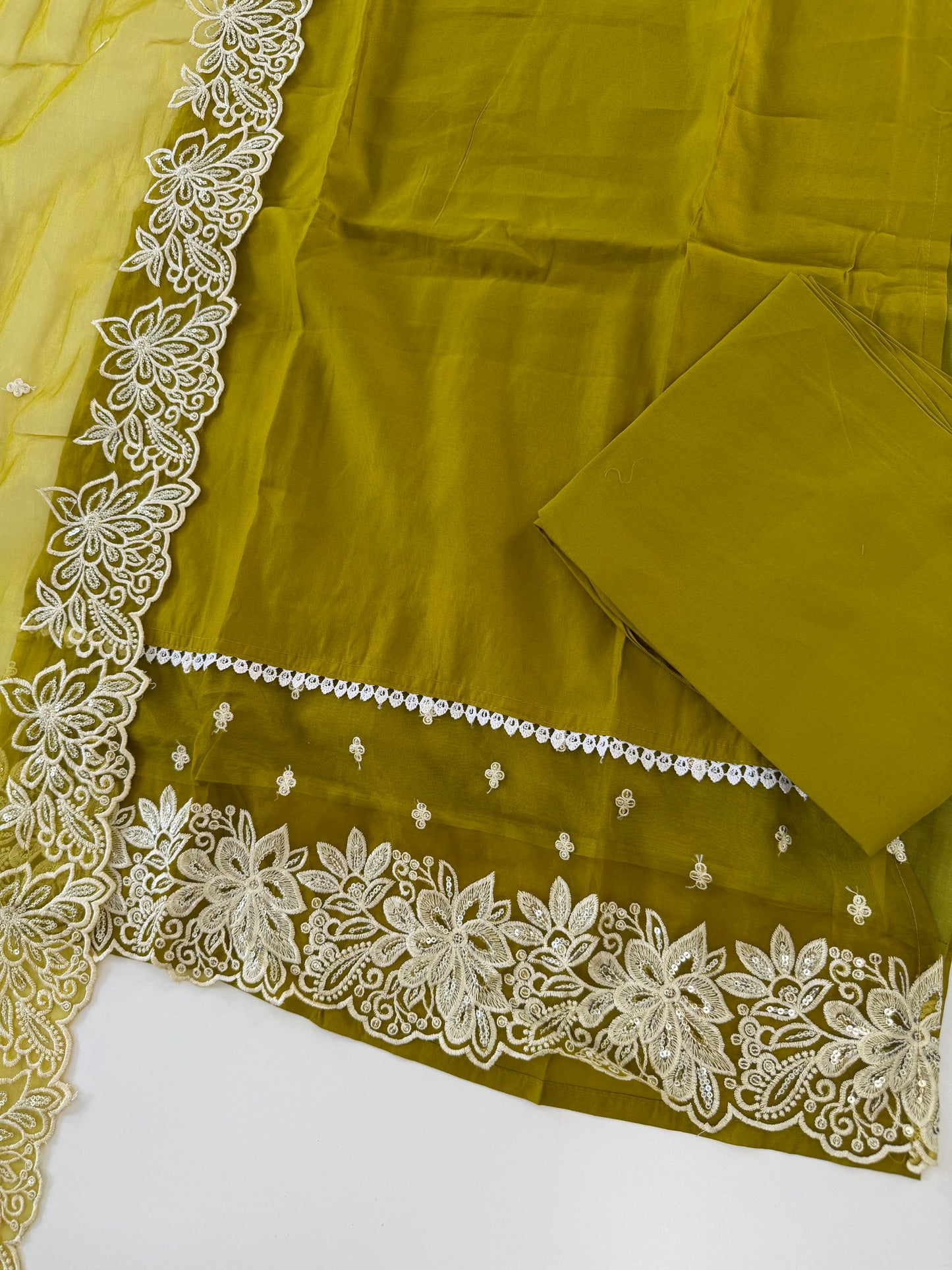 K516 - Roman silk embroidered straight Kurti with pants and dupatta