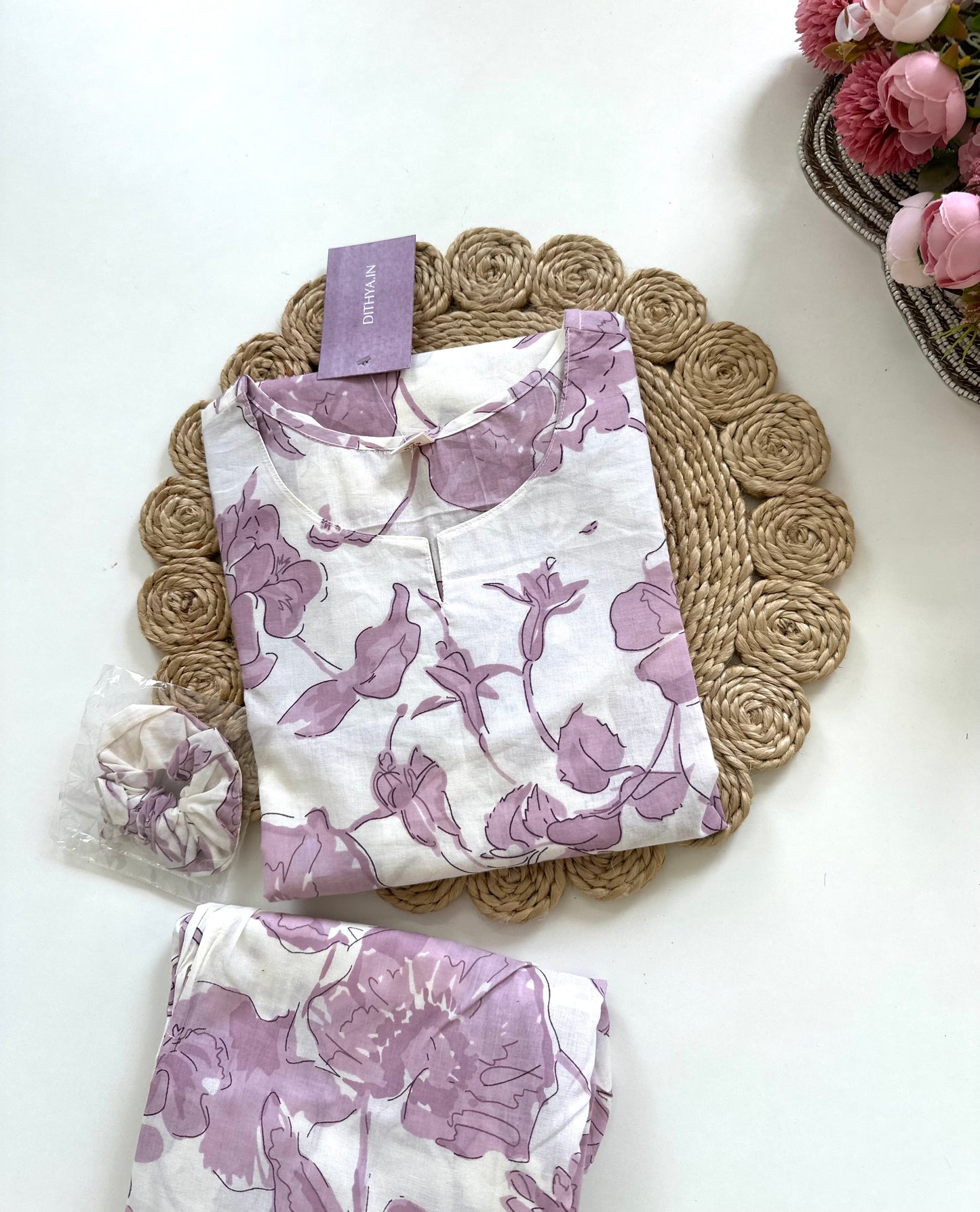 K044 - Cotton floral Coord sets in 3 styles