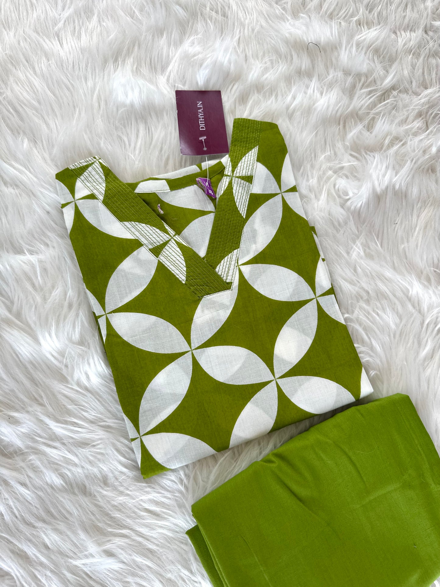 K229 - Cotton printed Kurti with pants in 3 colours