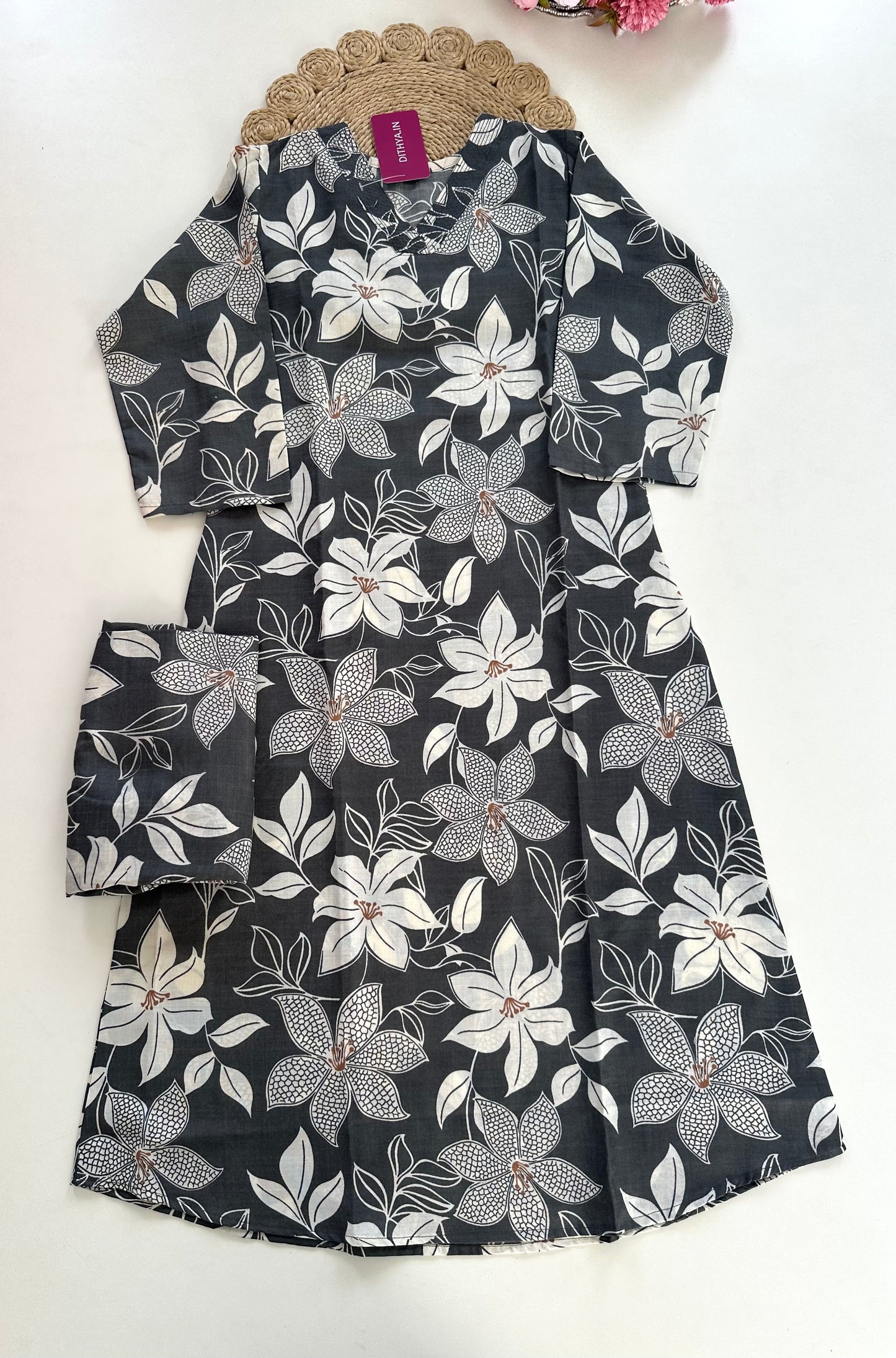 K308 - Cotton floral coord sets in 4 colours