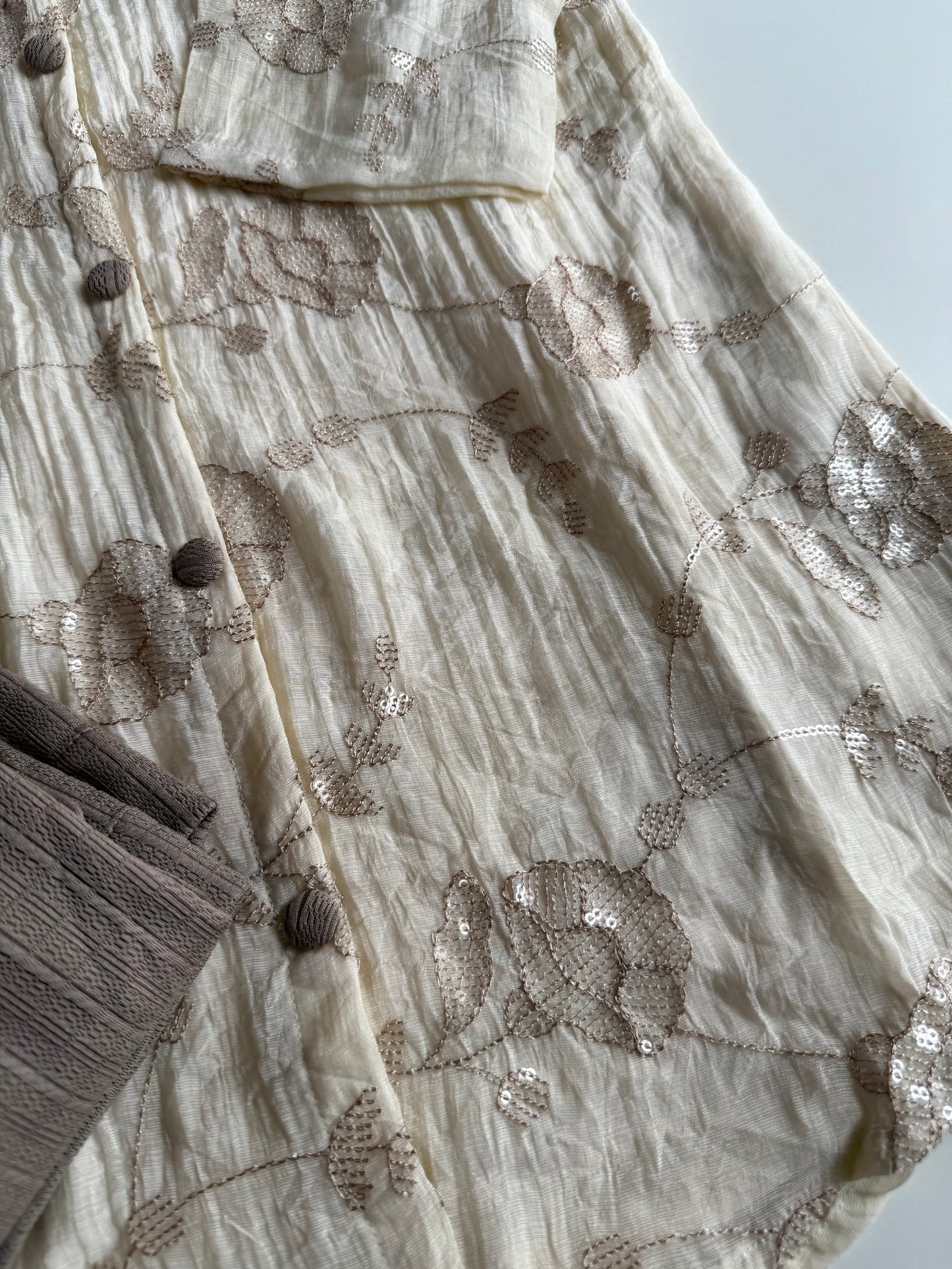 K607 - Mul cotton embroidered coord set