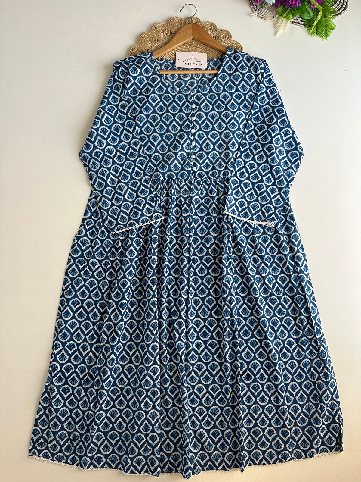 D654-Cotton Aline Kurti